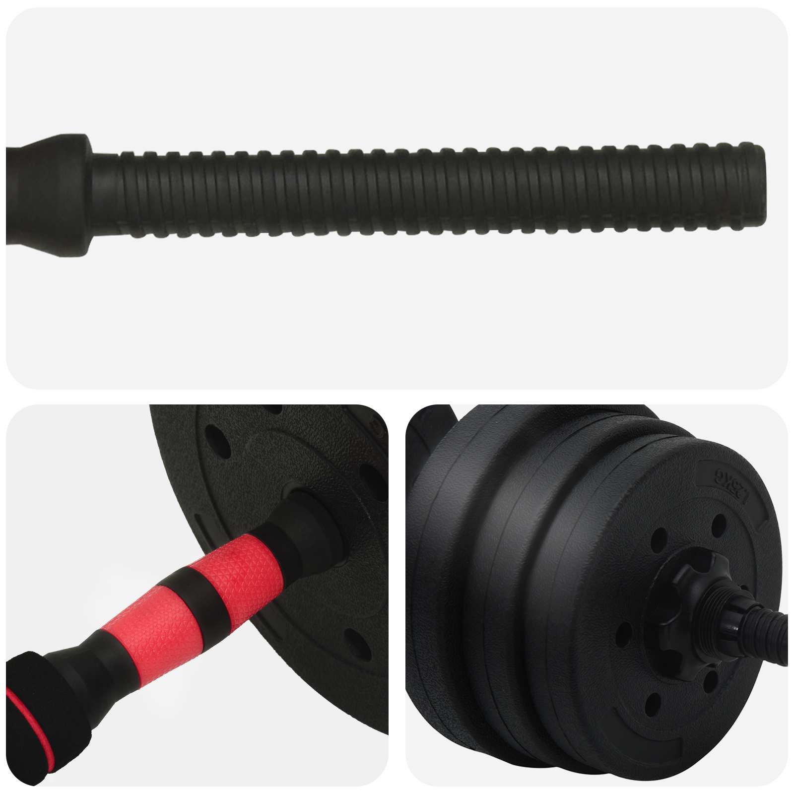 2-i-1 Manualsett Svart og Rød 121 x 19,5 x 19,5 cm