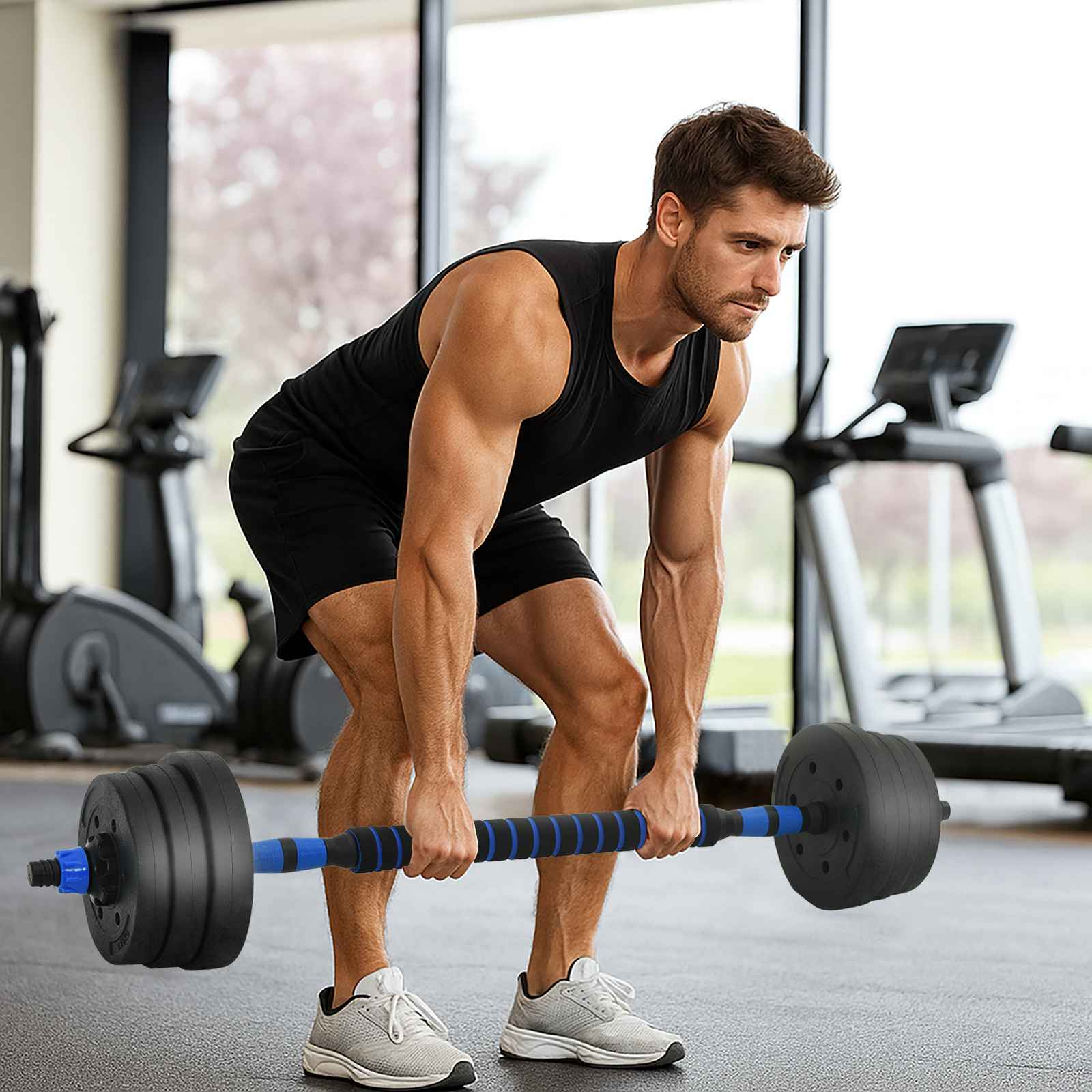 2-i-1 Manualsett Svart og Blå 121 x 19,5 x 19,5 cm