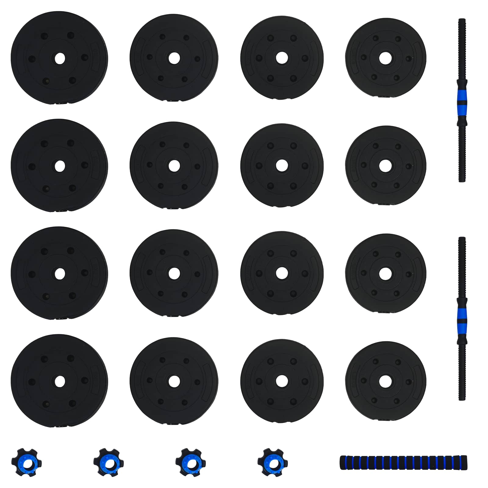 2-i-1 Manualsett Svart og Blå 121 x 19,5 x 19,5 cm
