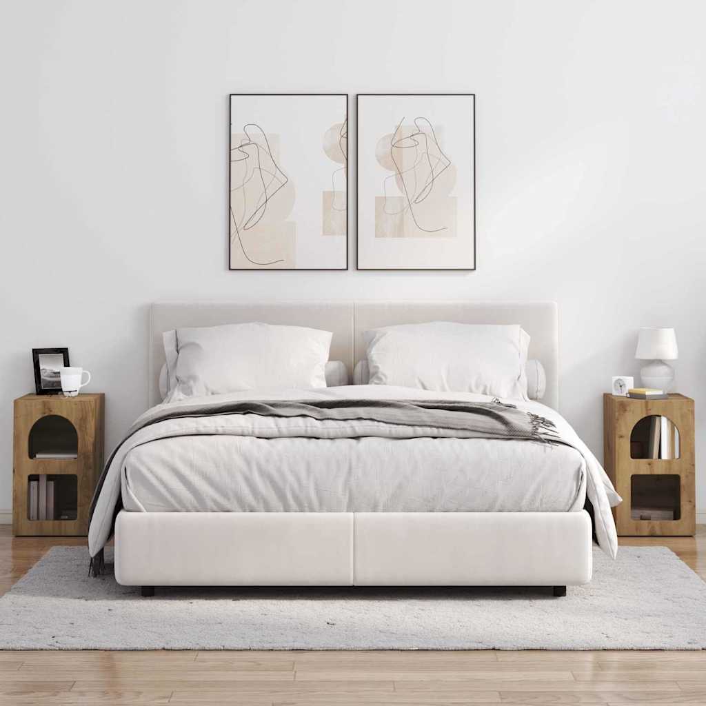 Nattbord 2 pcs Artisan Eik 29,5 x 35 x 50 cm Konstruert tre