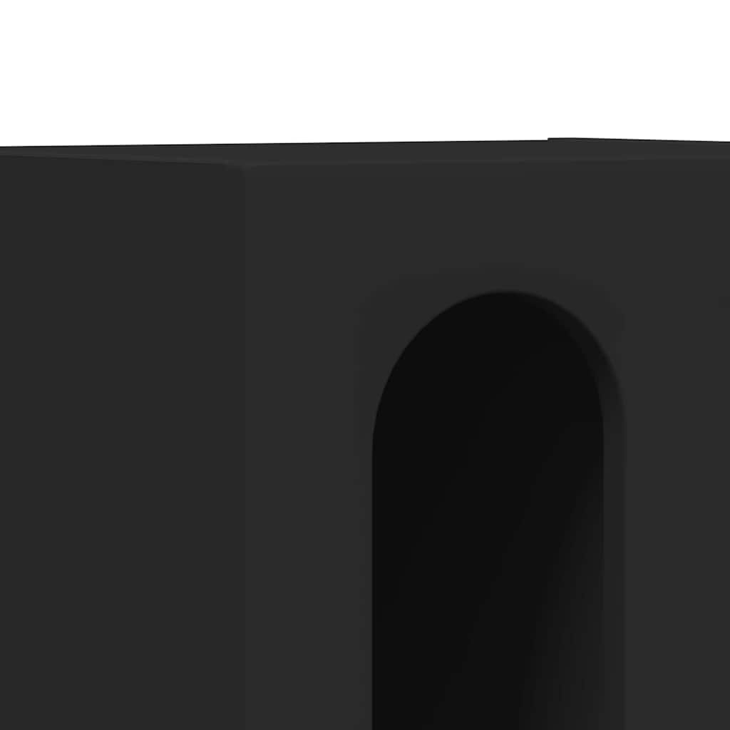 Nattbord 2 pcs Svart 40 x 35 x 50 cm Konstruert tre