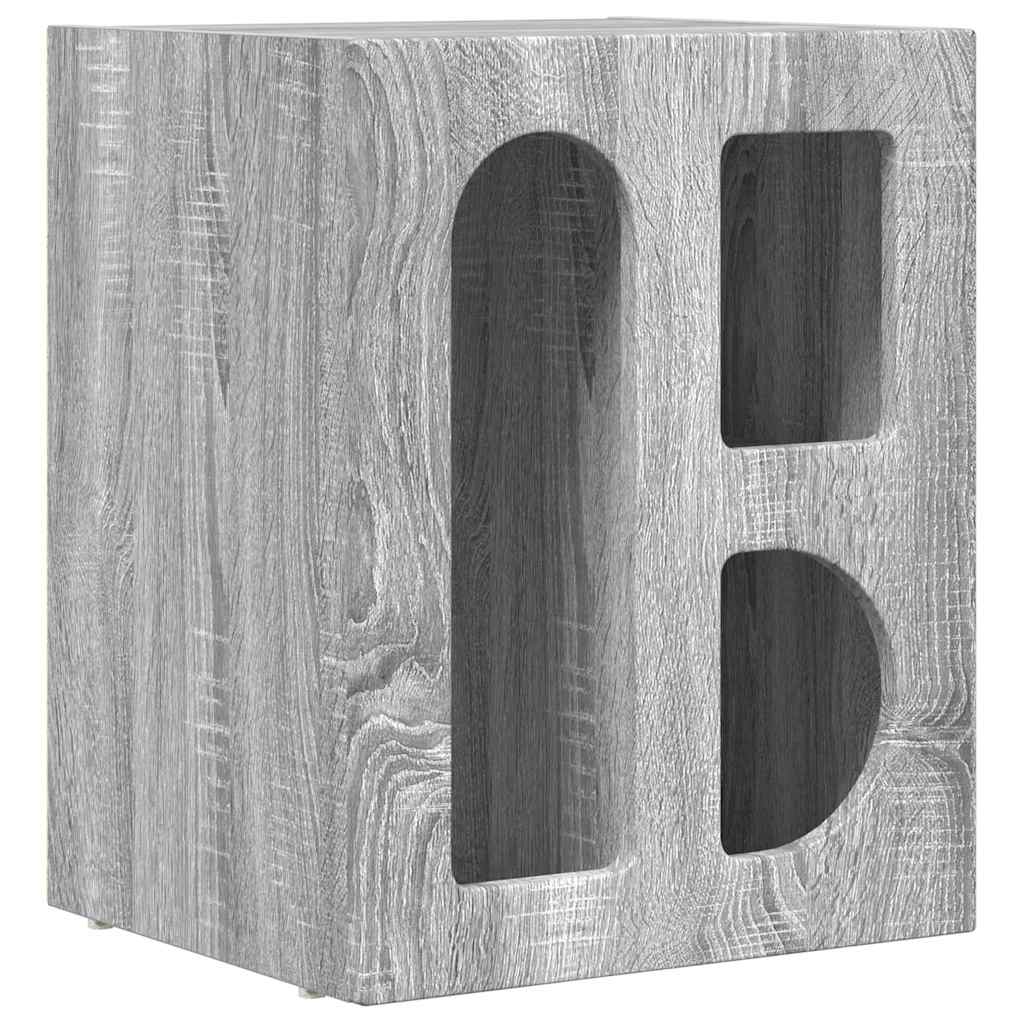 Nattbord 2 pcs Grå Sonoma 40 x 35 x 50 cm Konstruert tre