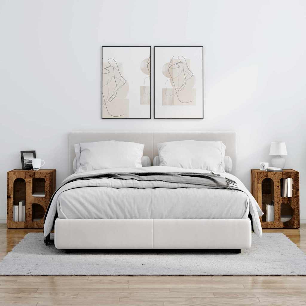 Nattbord 2 pcs Gammelt tre 40 x 35 x 50 cm Konstruert tre