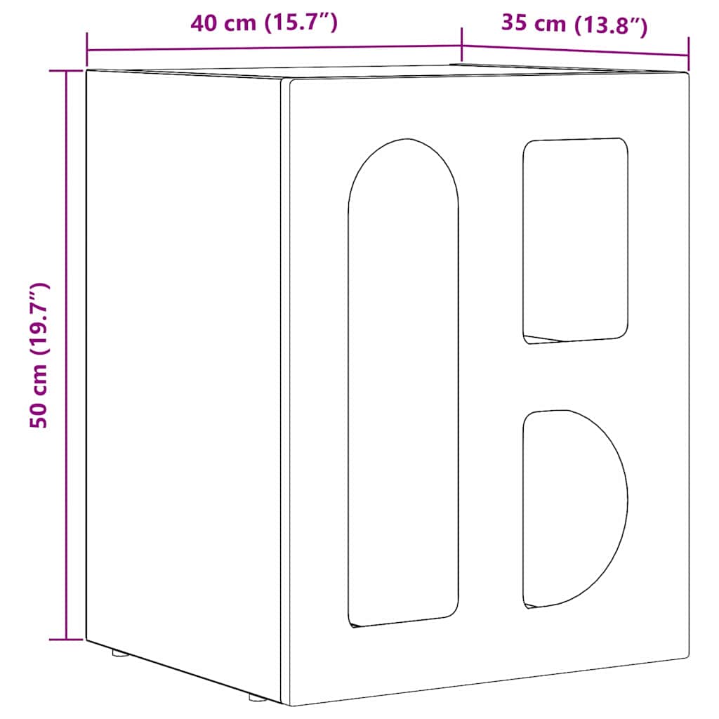 Nattbord Artisan Eik 40 x 35 x 50 cm Konstruert tre