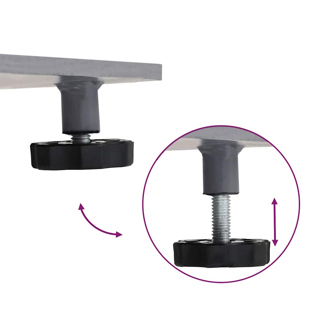 Parasollfot Mørk grå trelook 100 x 100 x 4 cm Stål