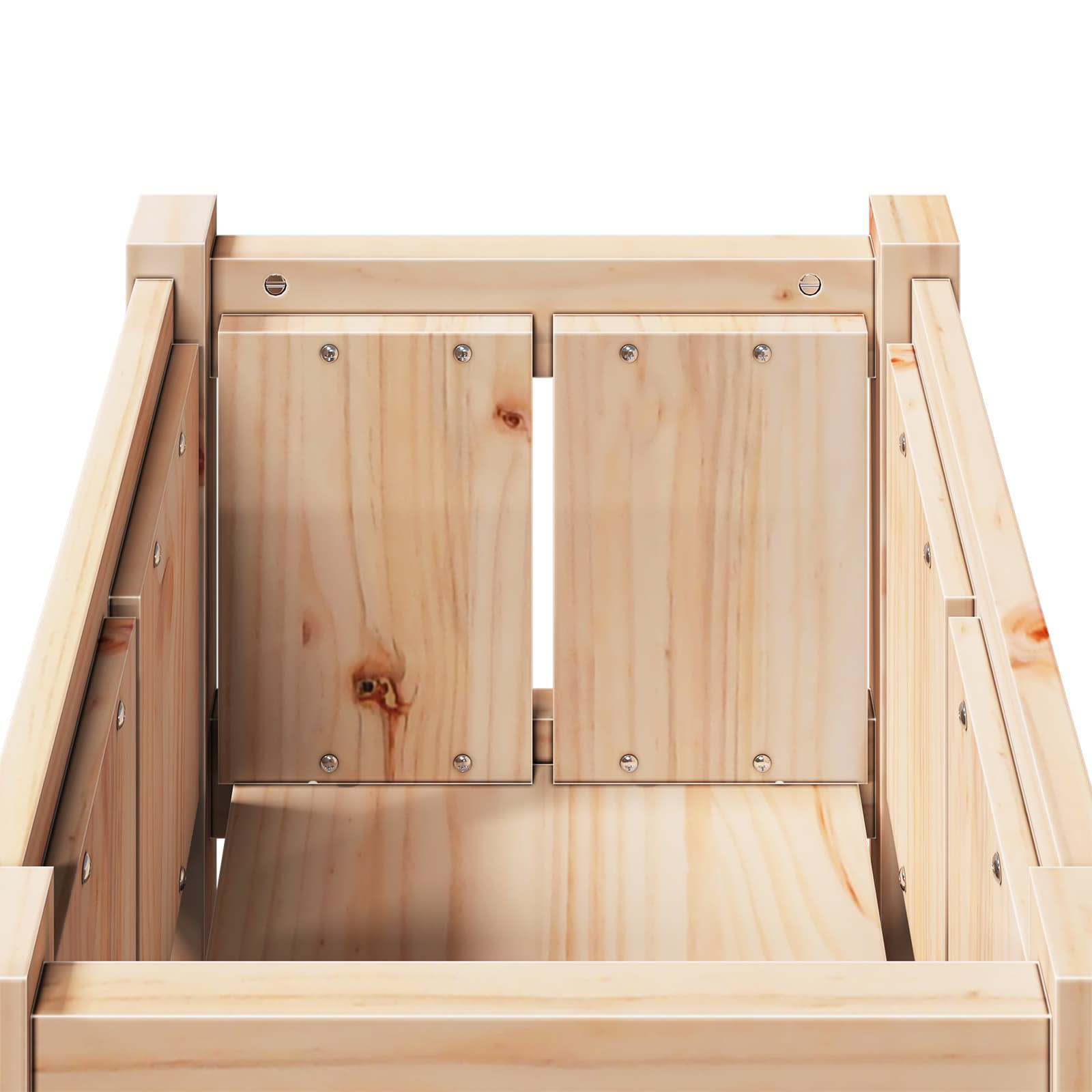 Hageblomsterpotte Natur 40 x 40 x 70 cm Massiv furu