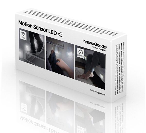 LED-lampe med bevegelsessensor 2pk. - Hjem & Fritidsshoppen.no