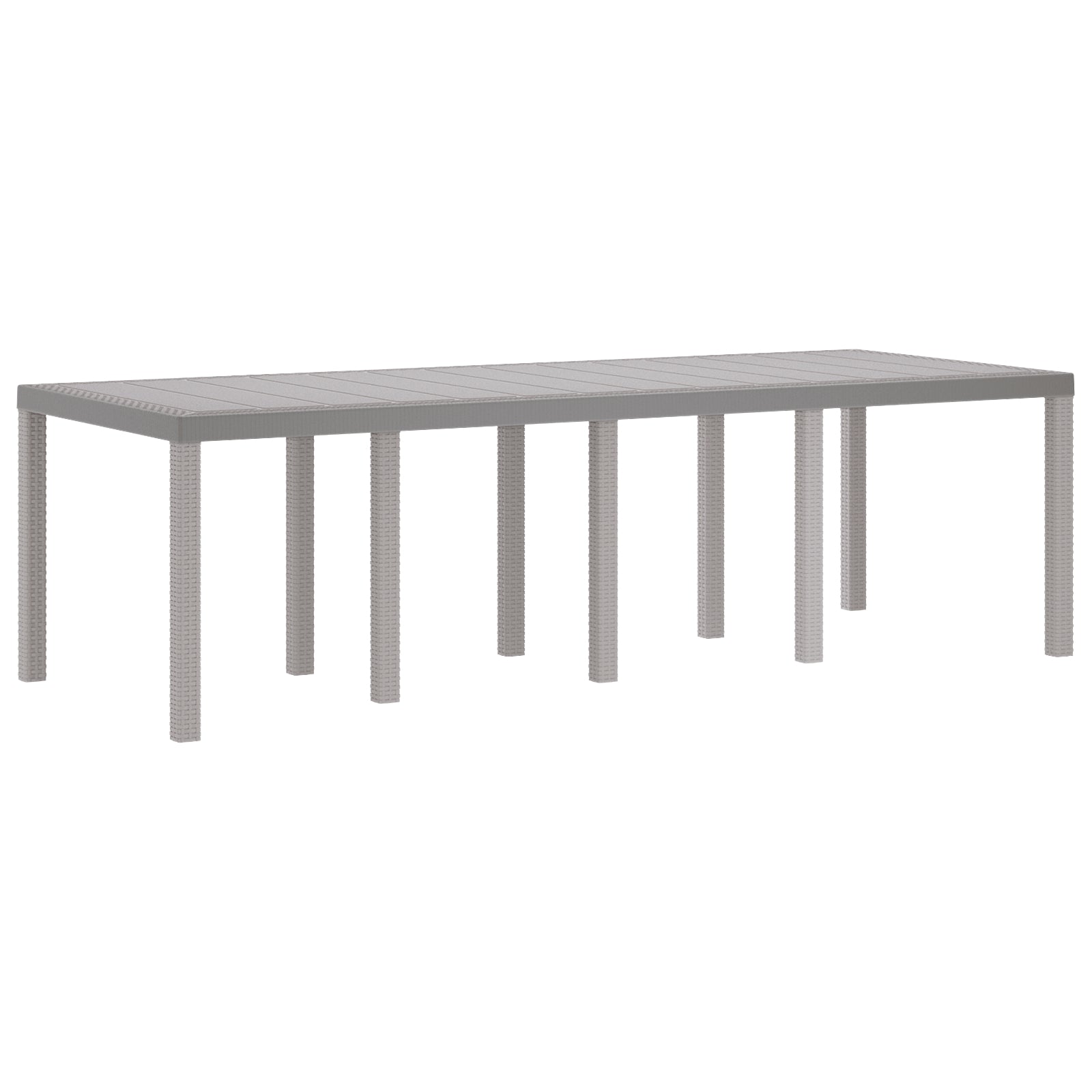 Hagebord Lysegrå 250x100x73 cm Poly Rattan, vidaXL Hagebord Lysegrå 100x100x73 cm Poly Rattan, vidaXL Hagebord Lysegrå 150x100x73 cm Poly Rattan