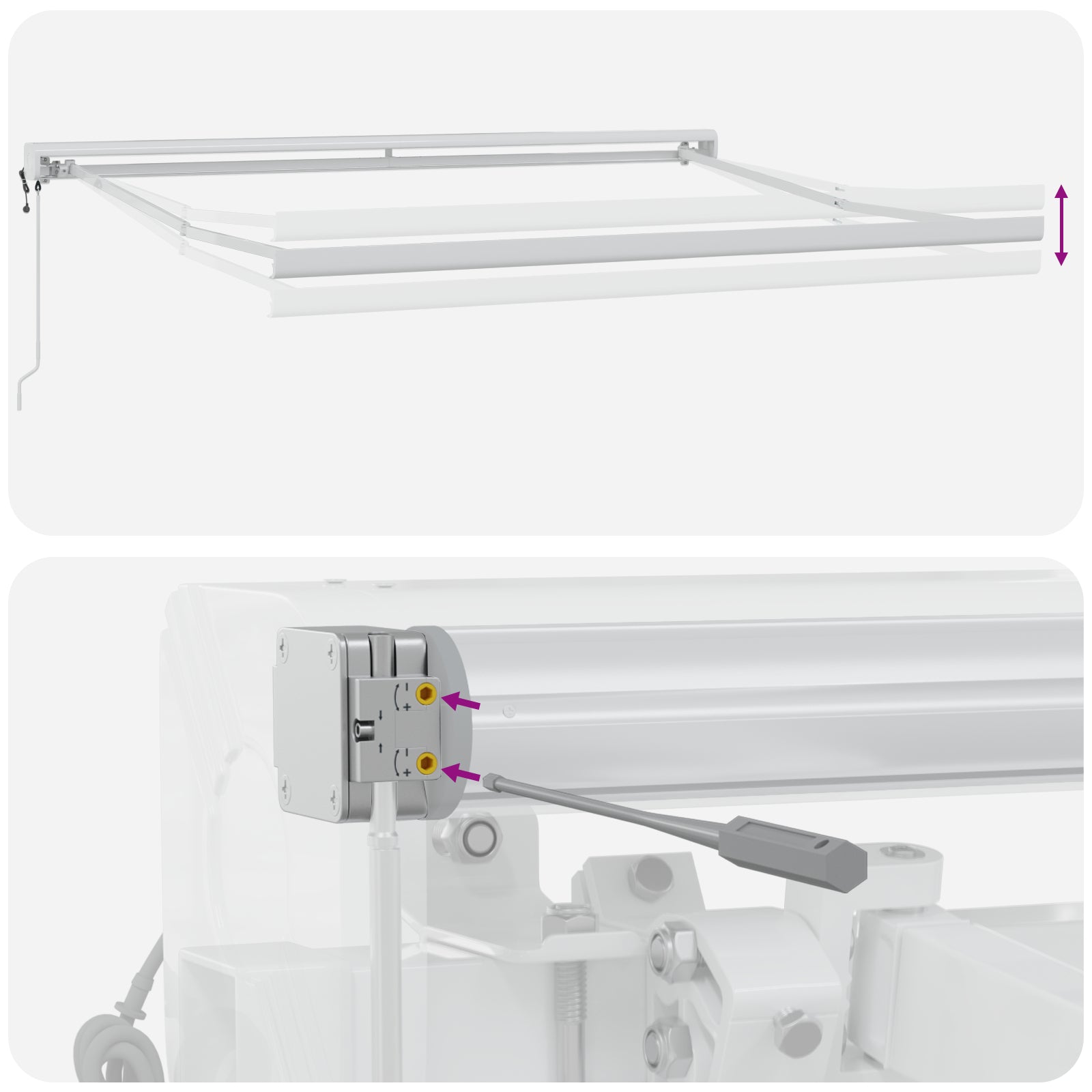 Automatisk Uttrekkbar Markise Beige 350x250 cm, vidaXL Markise Erstatningsstoff for 3,5x2,5 m Ramme Beige