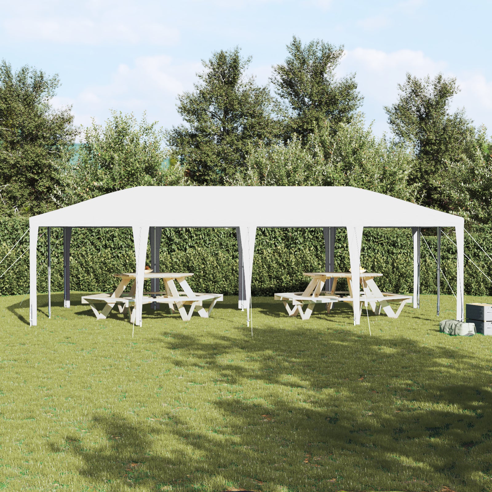 Partytelt Hvit 8x4 m PE