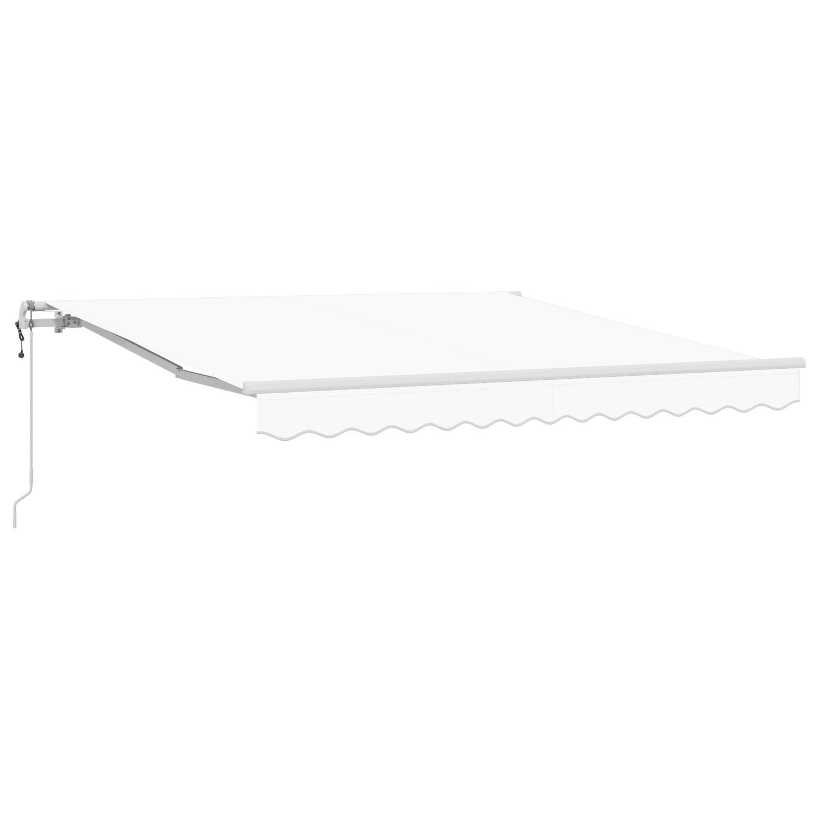 Automatisk Uttrekkbar Markise Hvit 350x250 cm, vidaXL Markise Erstatningsstoff for 3,5x2,5 m Ramme Hvit