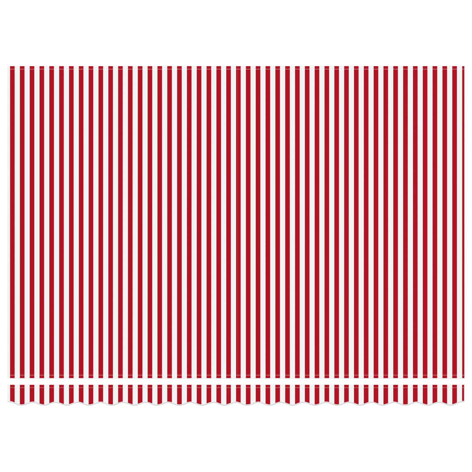 Automatisk Uttrekkbar Markise med LED Rød og Hvit Stripe 450x350 cm