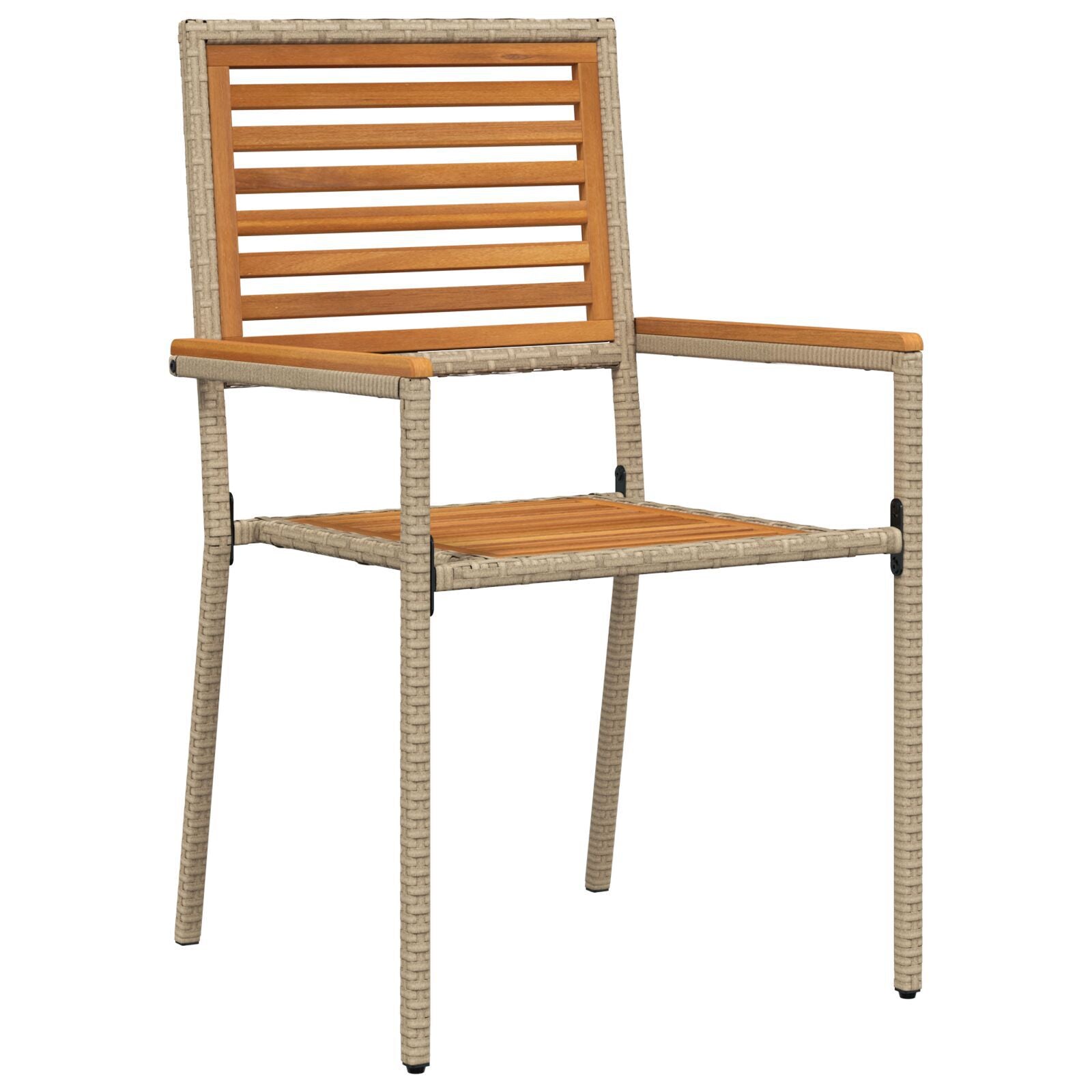 Hagemøbler med Puter 2 stk Beige Poly Rattan
