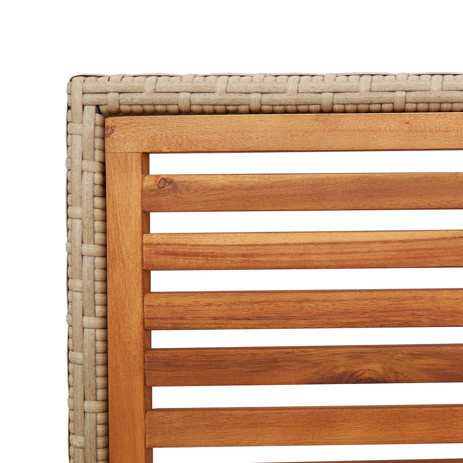 Hagemøbler med Puter 2 stk Beige Poly Rattan