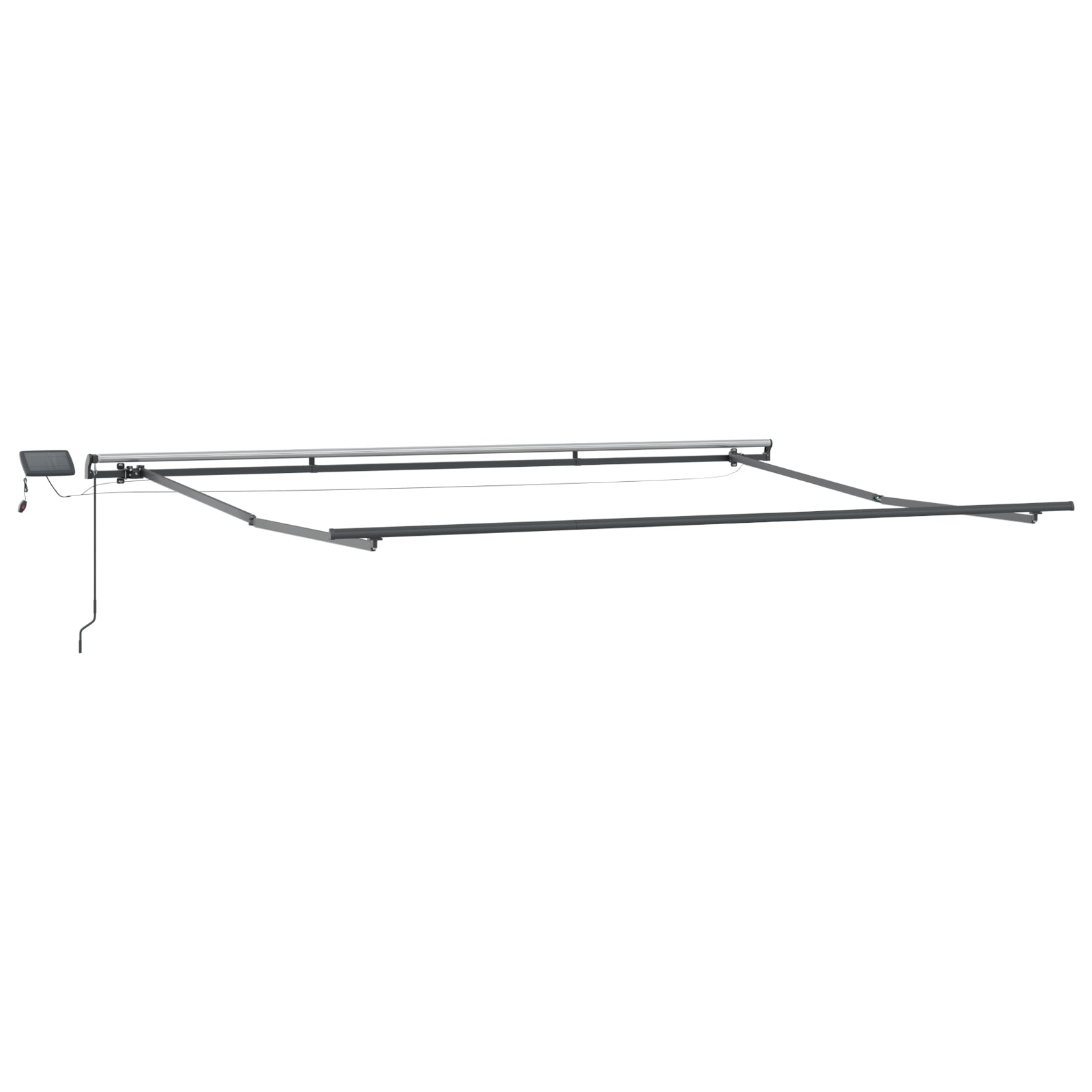 Manuell Uttrekkbar Markise med LED Flerfarget Stripe 500x300 cm