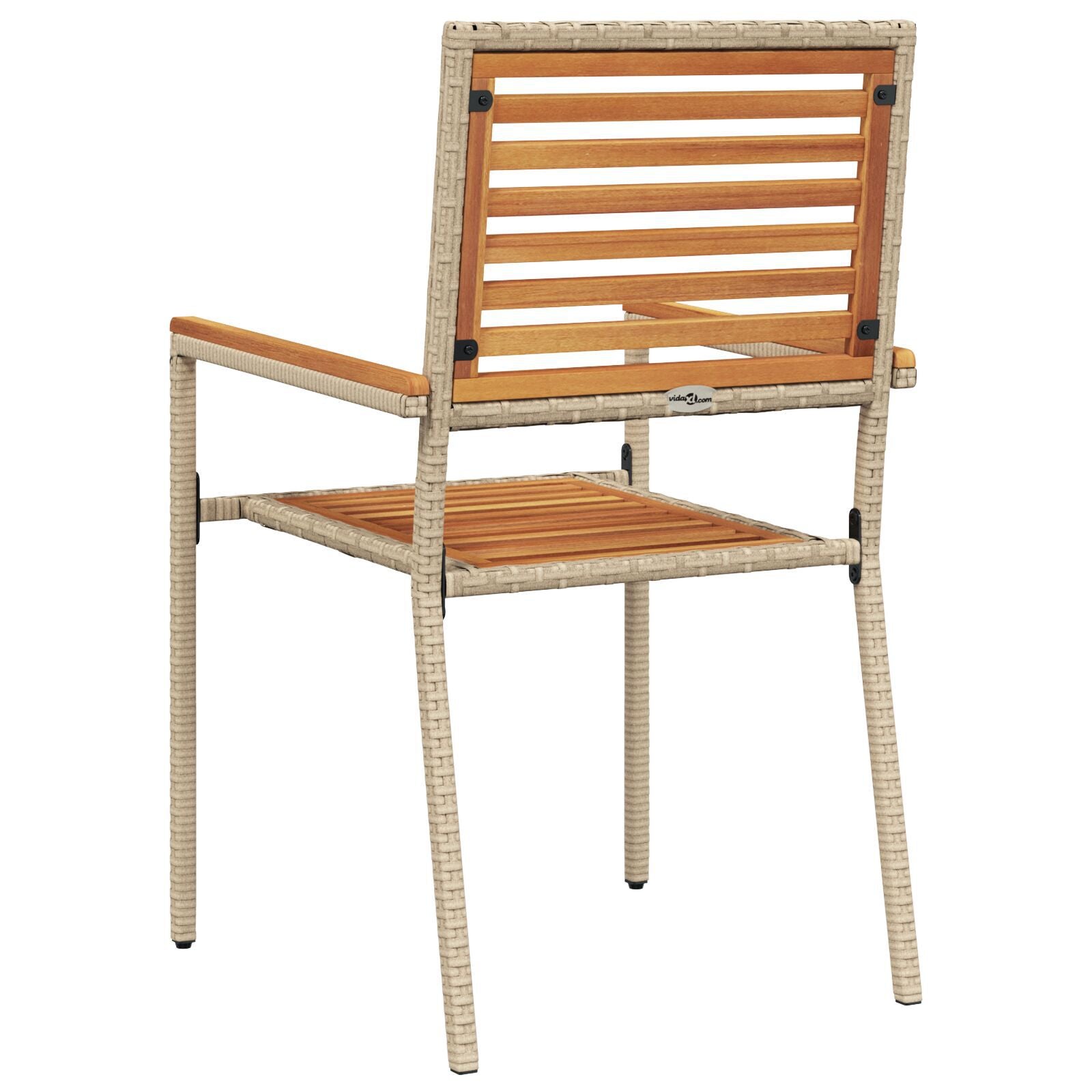 Hagemøbler med Puter 2 stk Beige Poly Rattan