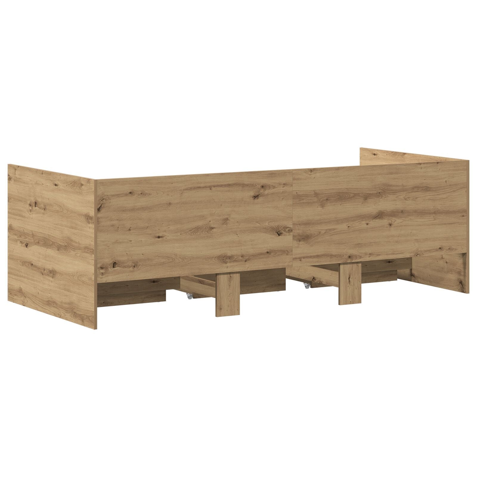 Daybed Håndverks eik Konstruert tre 90 x 190 cm Holdbar Daybed