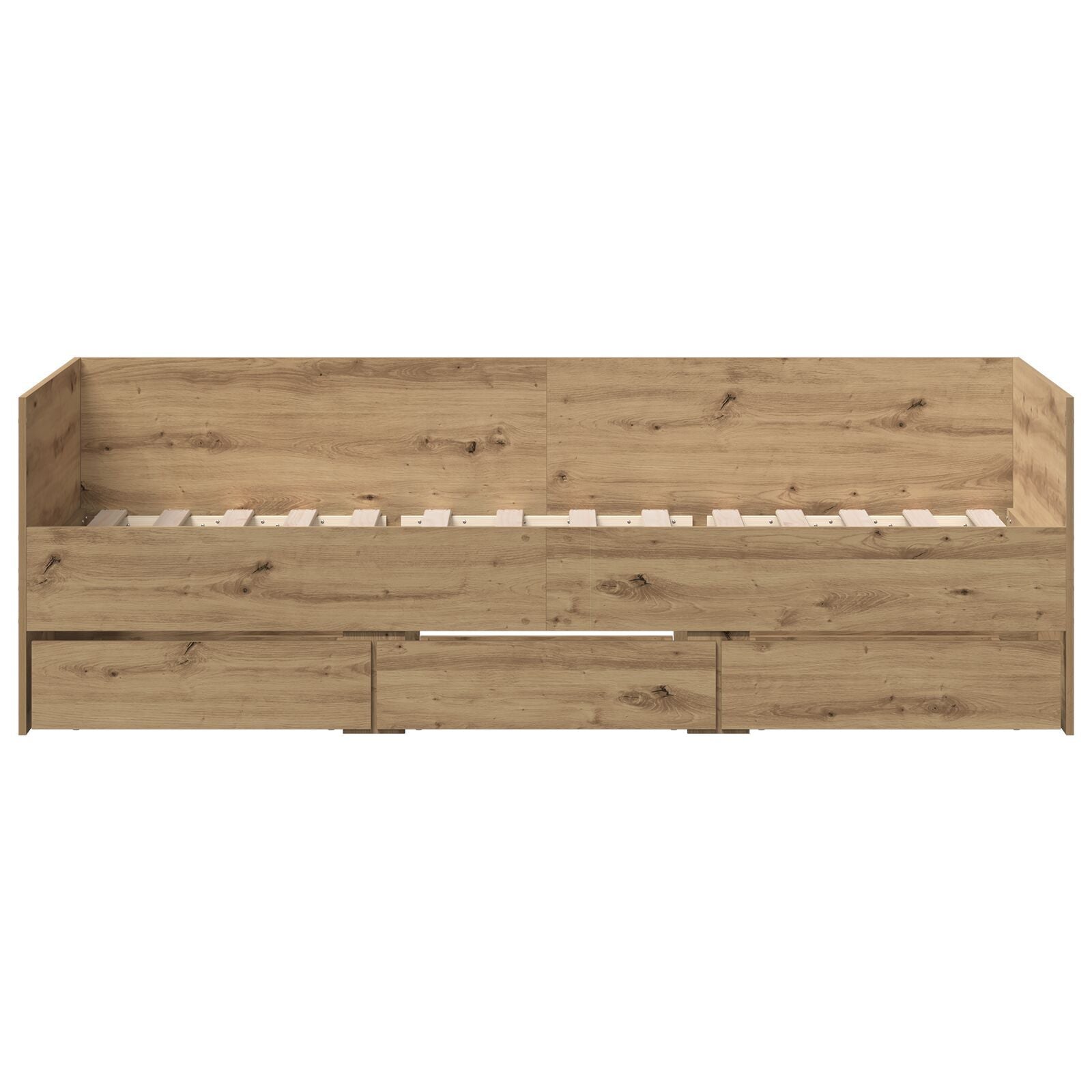 Daybed Håndverks eik Konstruert tre 90 x 190 cm Holdbar Daybed