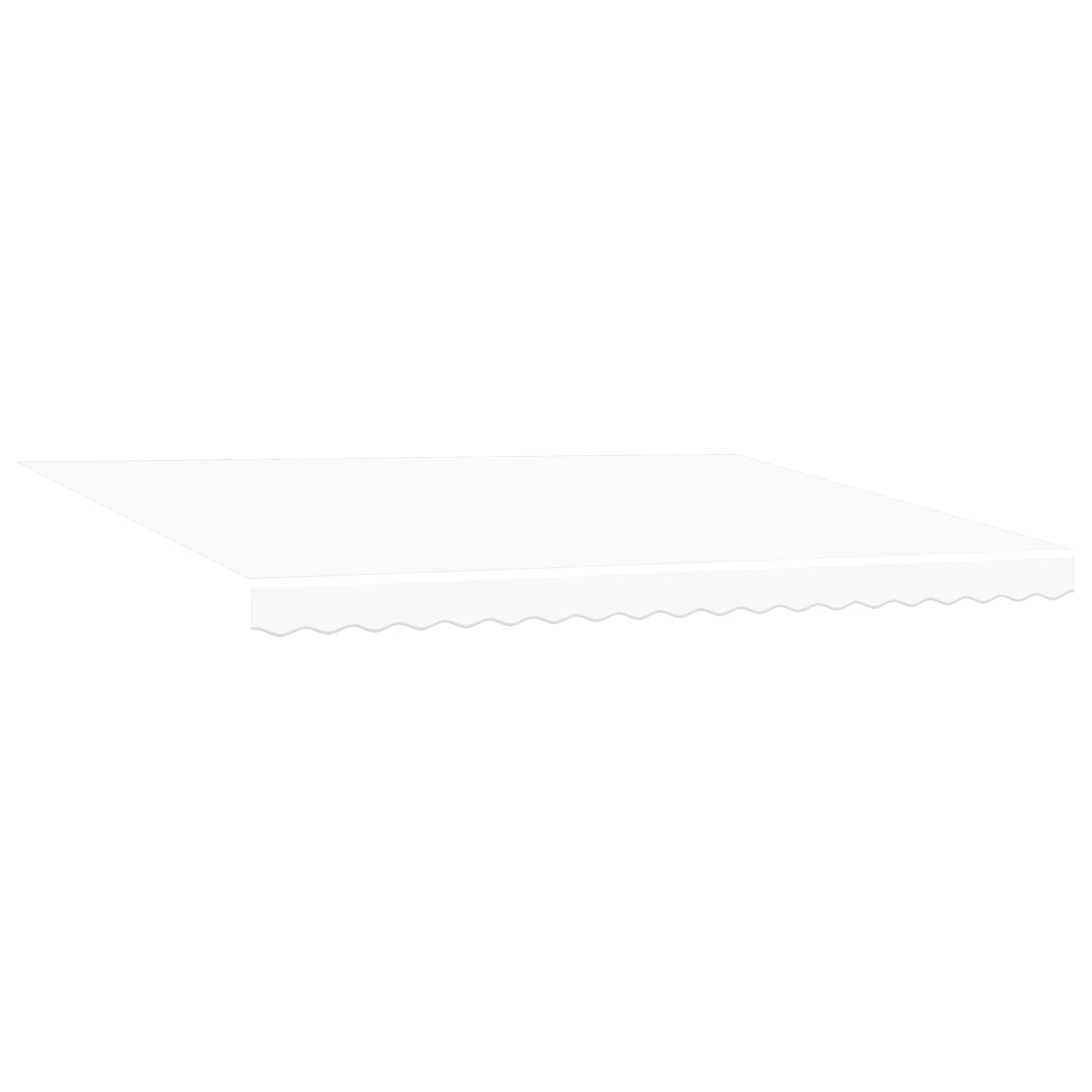 Manuell Uttrekkbar Markise med LED Hvit 450x300 cm, vidaXL Markise Erstatningsstoff for 4.5x3 m Ramme Hvit