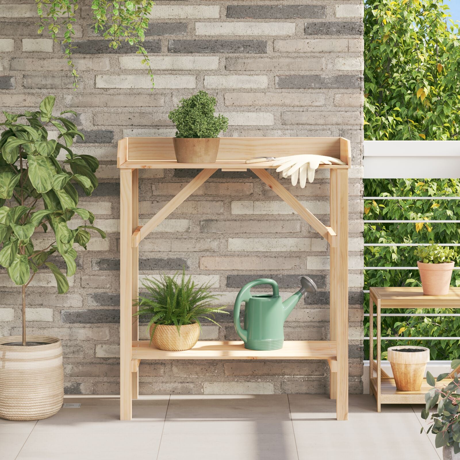 Hagepottebord 75x40x90 cm Solid Tre Furu