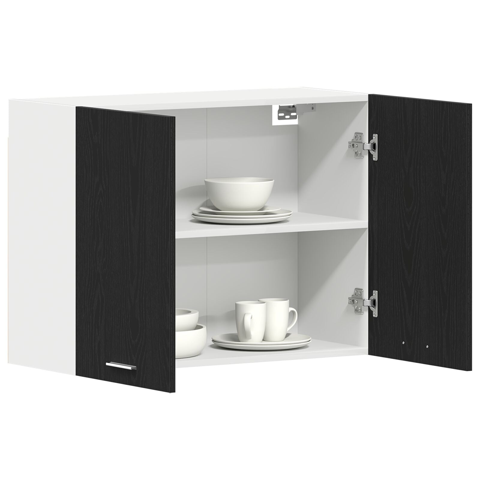 Sort Eik Hengende Skap - 80x31x60 cm - Laget av Konstruert Tre
