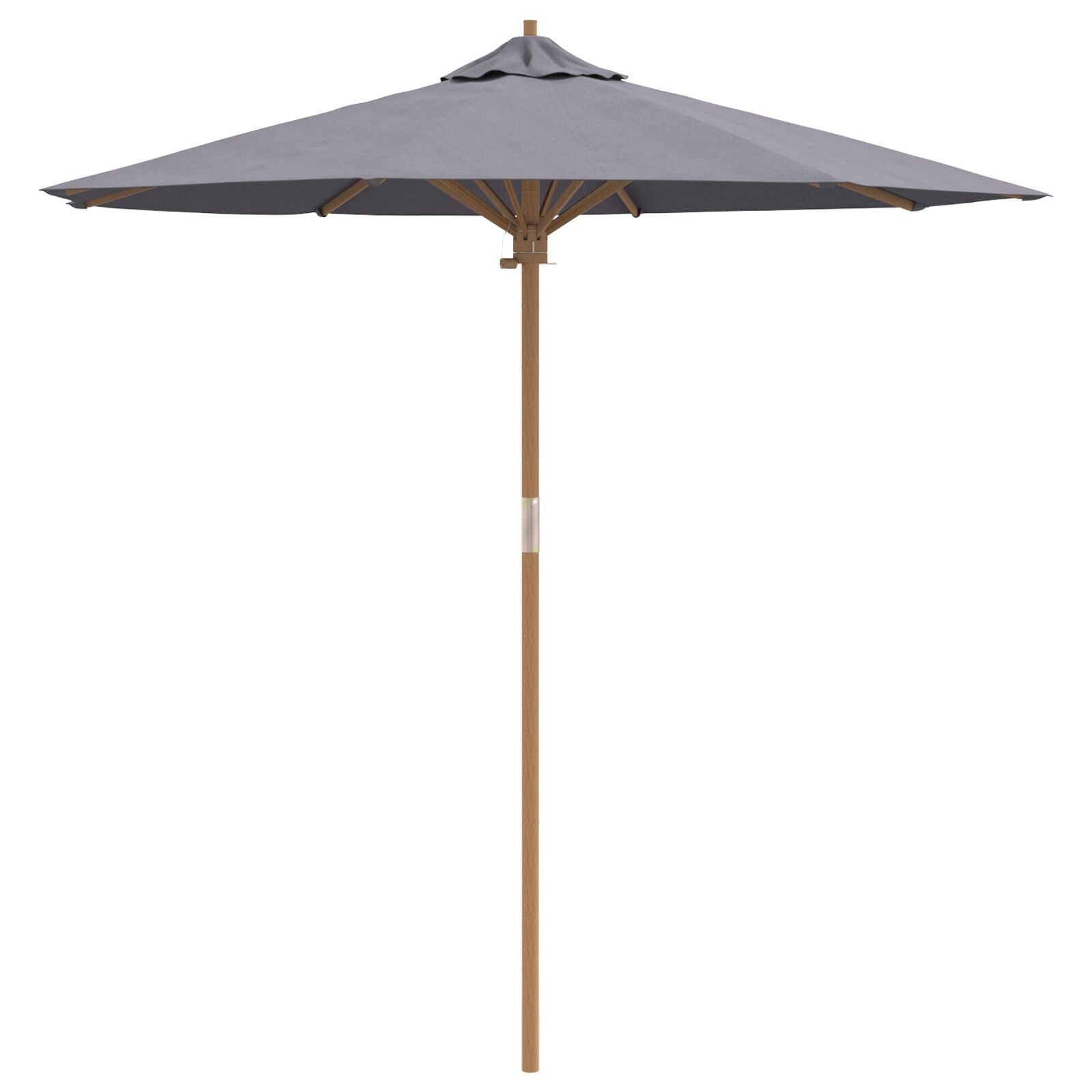 Hageparasol Mørk Grå 217x230 cm i Bambus