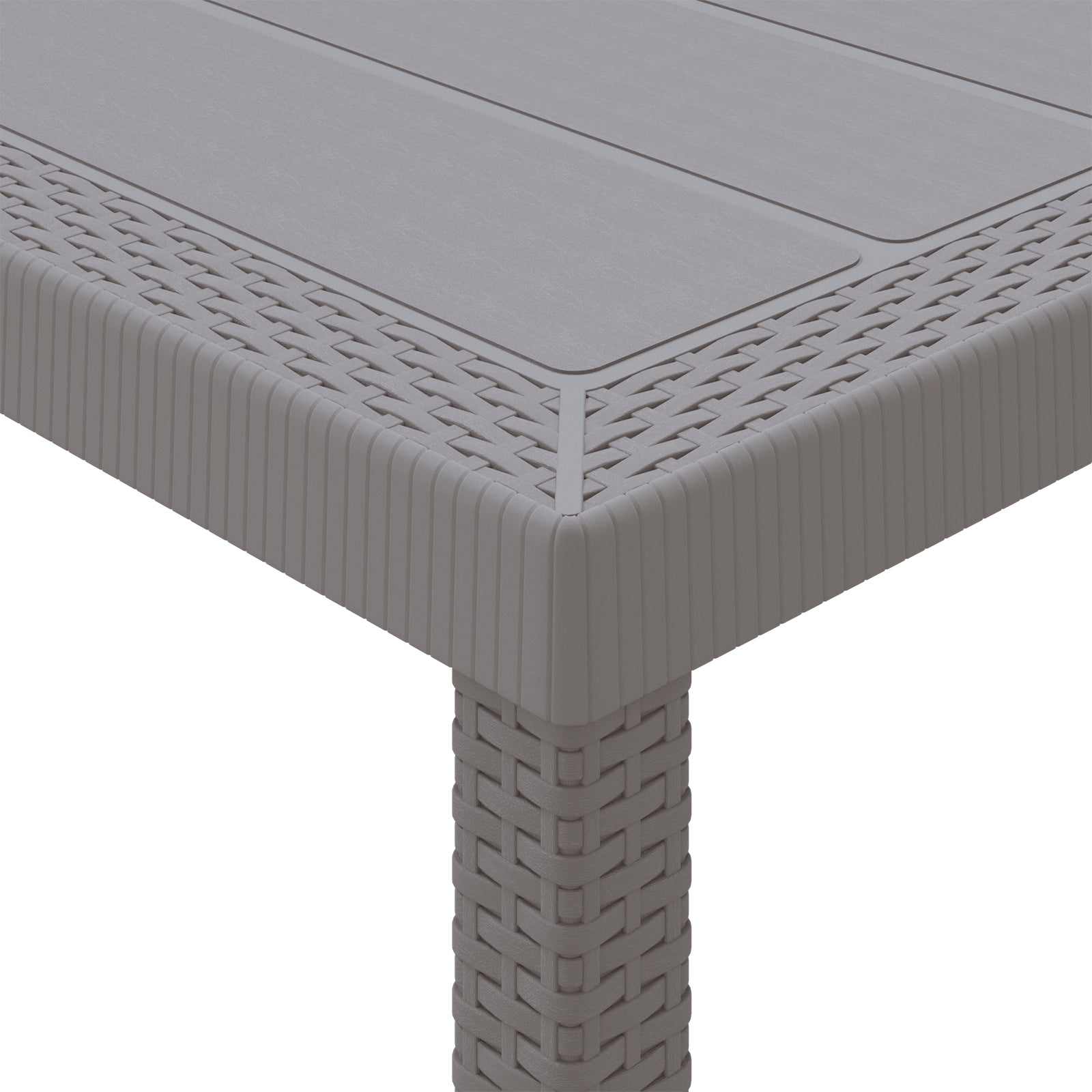Hagebord Lysegrå 250x100x73 cm Poly Rattan, vidaXL Hagebord Lysegrå 100x100x73 cm Poly Rattan, vidaXL Hagebord Lysegrå 150x100x73 cm Poly Rattan