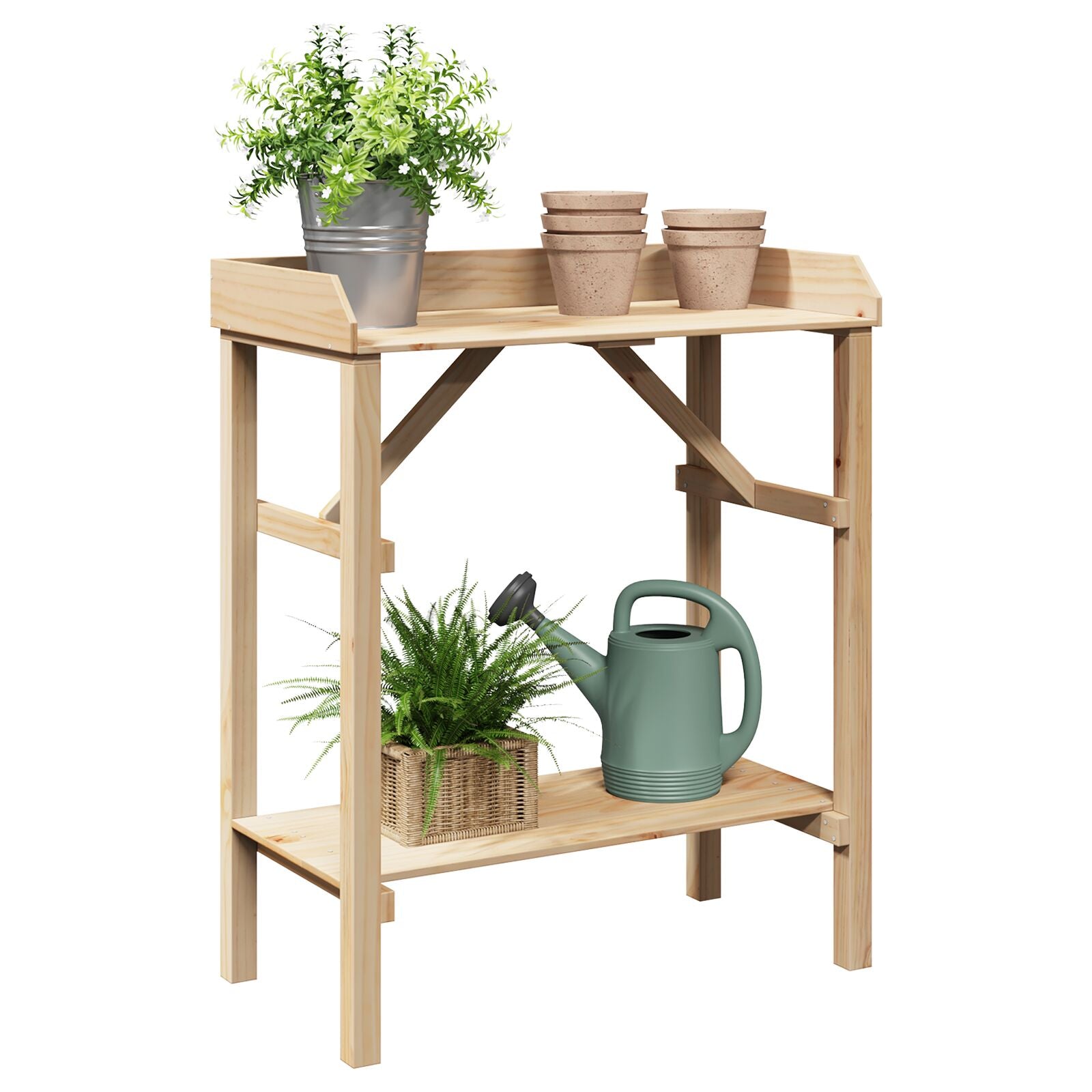 Hagepottebord 75x40x90 cm Solid Tre Furu