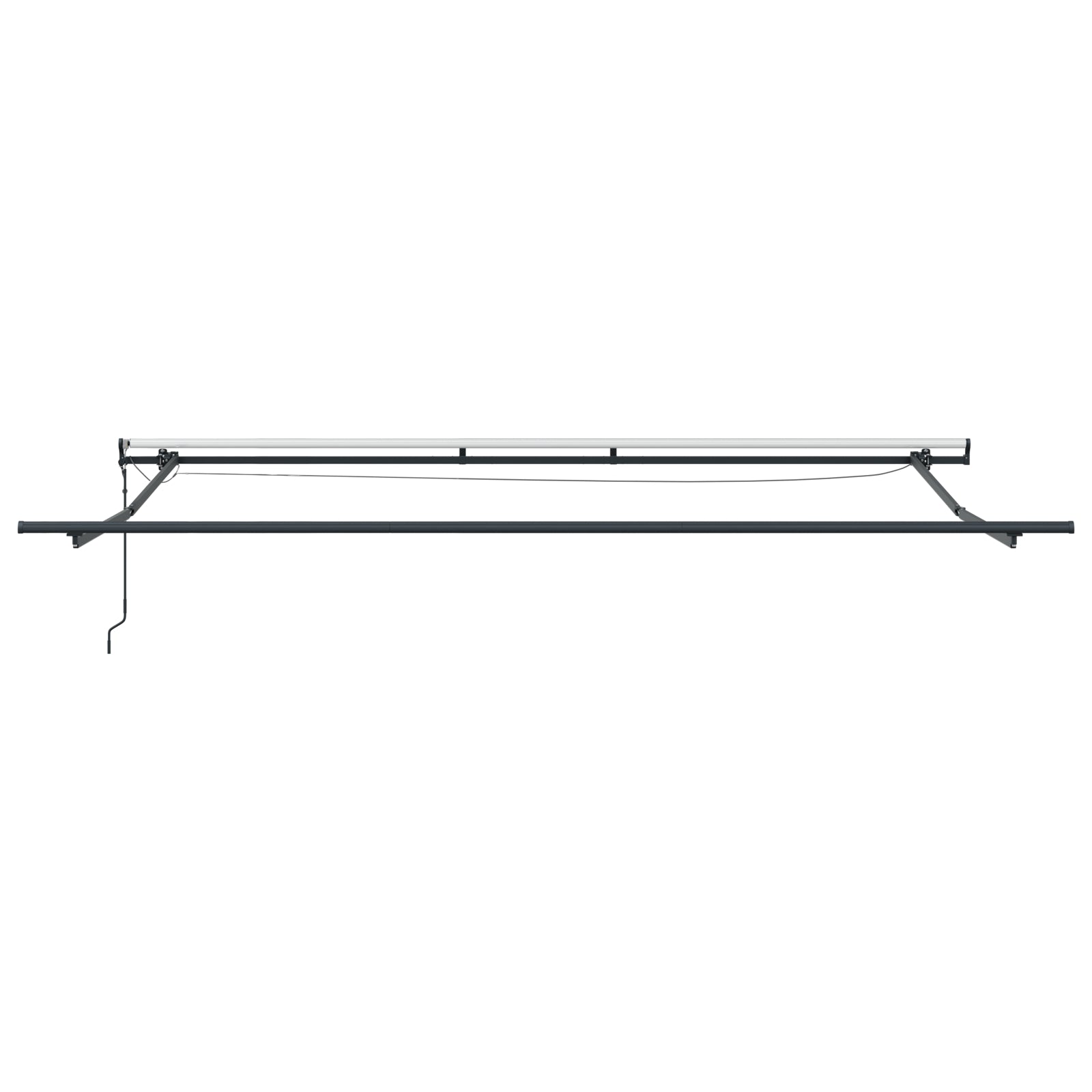 Automatisk Uttrekkbar Markise med LED Svart 450x300 cm, vidaXL Markise Erstatningsstoff for 4.5x3 m Ramme Svart