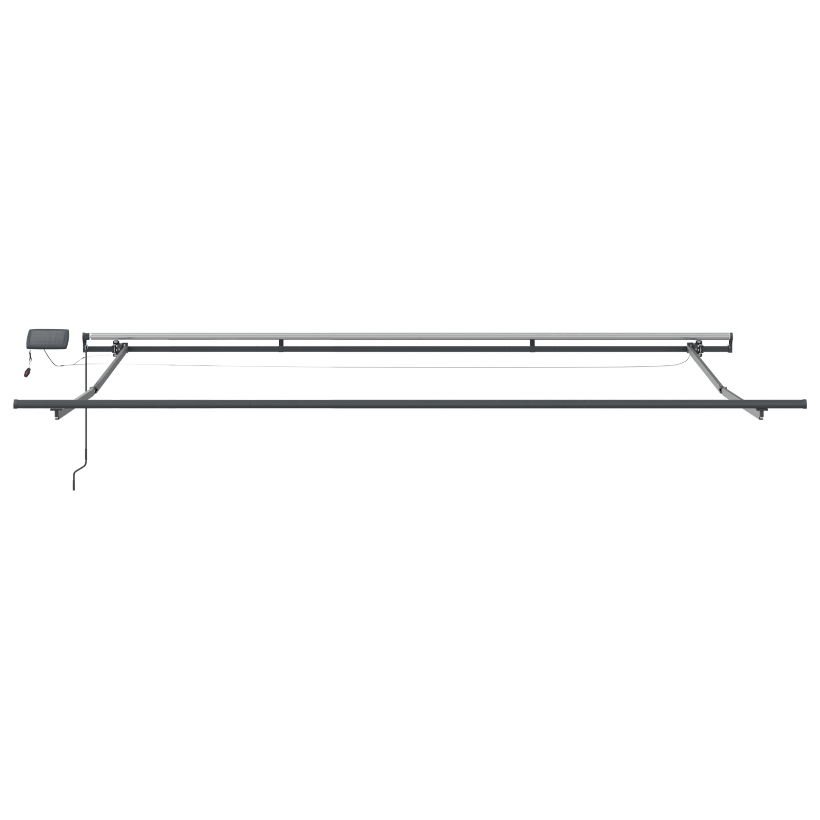 Manuell Uttrekkbar Markise med LED Flerfarget Stripe 500x300 cm