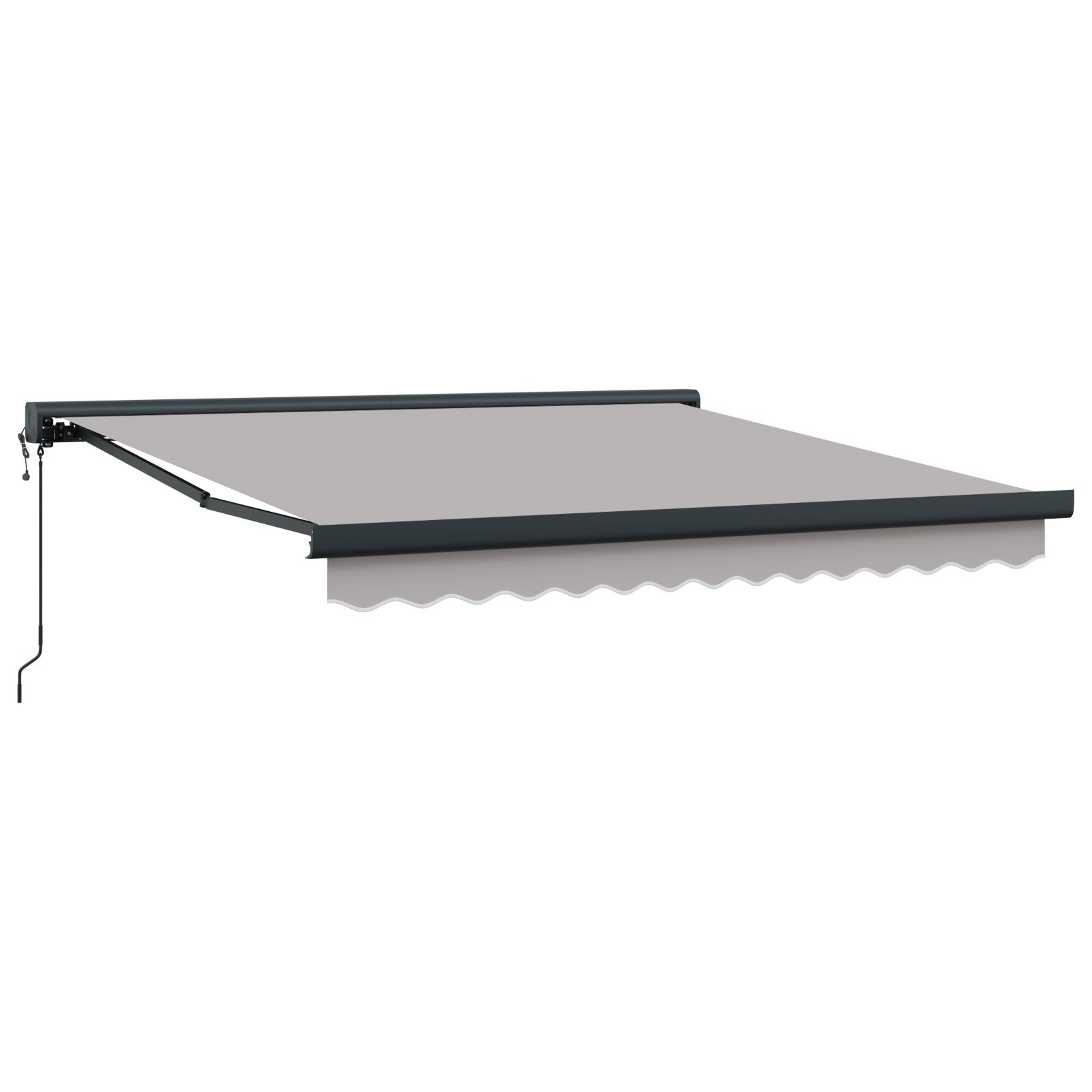 Automatisk Uttrekkbar Markise Lysegrå 300x250 cm, vidaXL Markise Erstatningsstoff for 3x2,5 m ramme Lysegrå