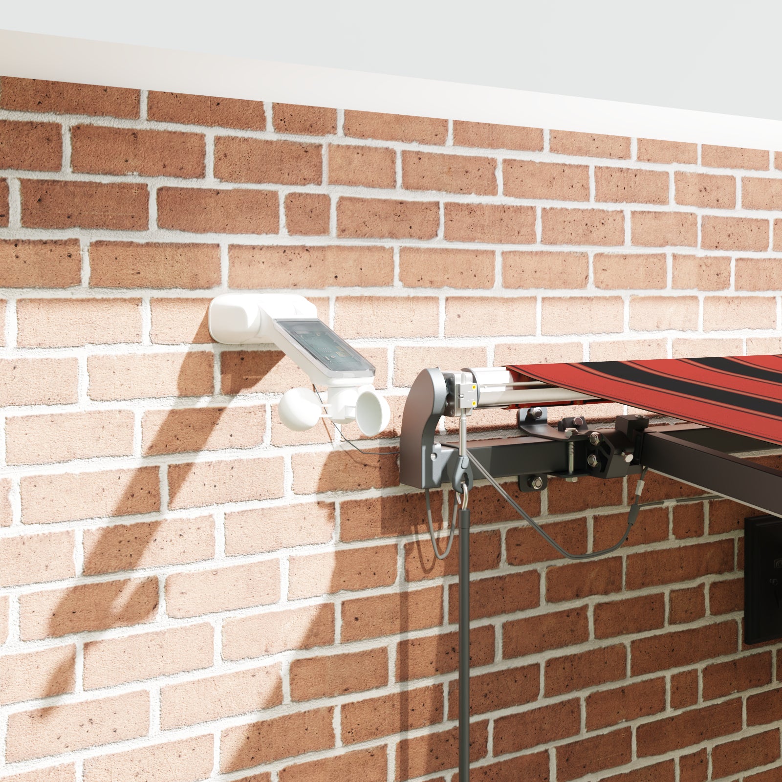 Automatisk Uttrekkbar Markise med LED Oransje og Brun 450x350 cm