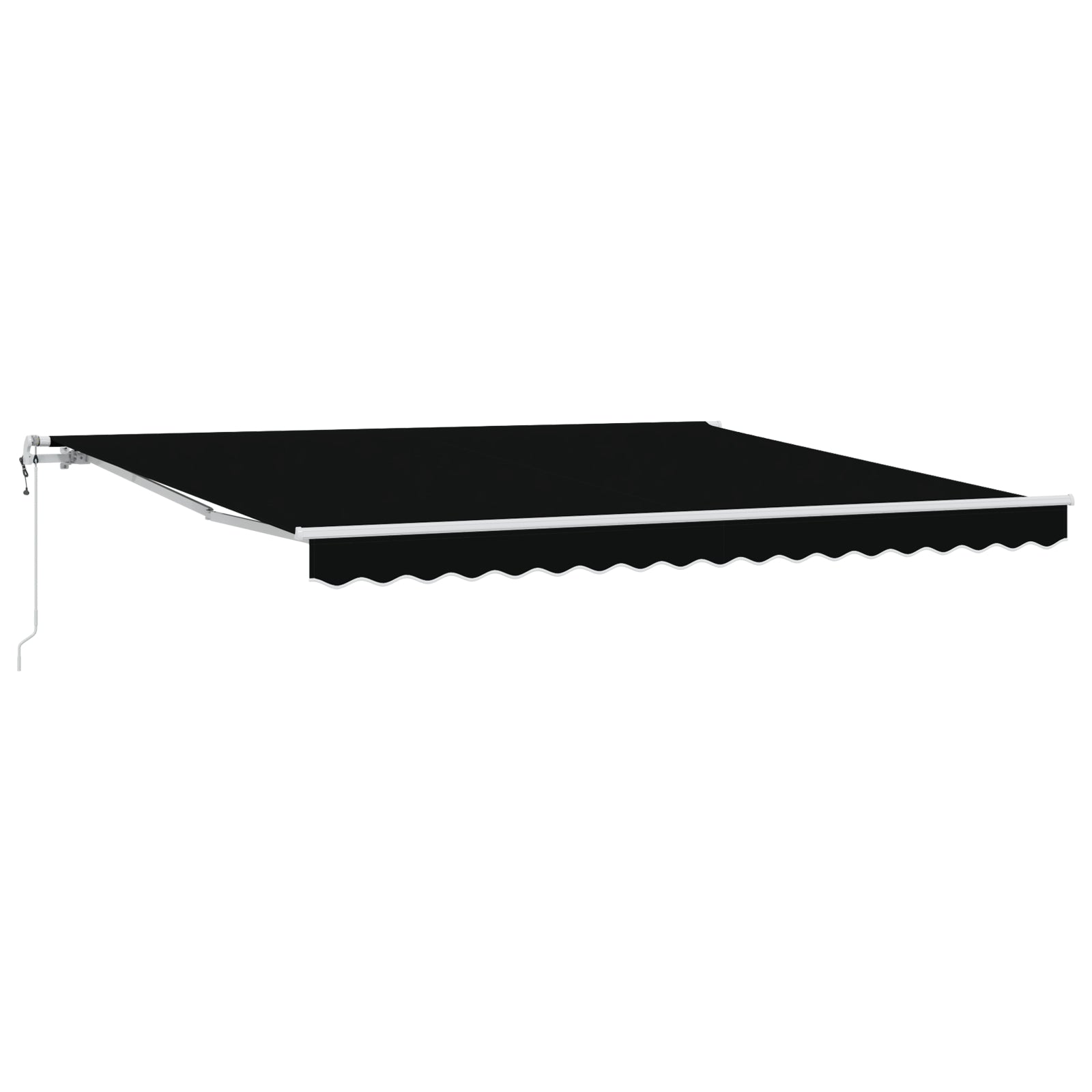 Automatisk Uttrekkbar Markise Svart 400x350 cm, vidaXL Markise Erstatningsstoff for 4x3.5 m Ramme Svart