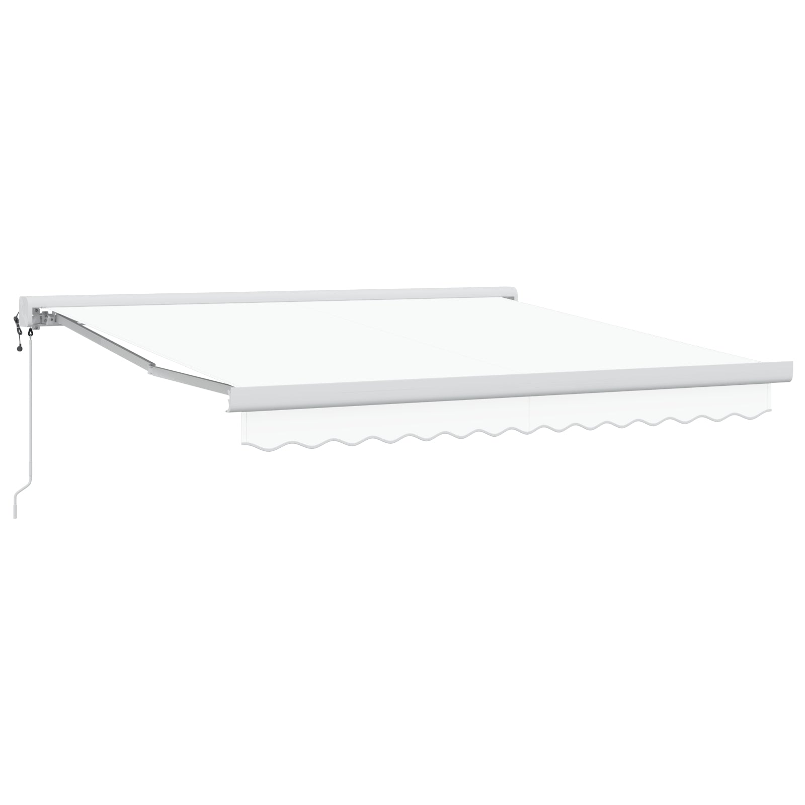 Automatisk uttrekkbar markise Hvit 350x250 cm, vidaXL Markise erstatningsstoff for 3,5x2,5 m ramme Hvit