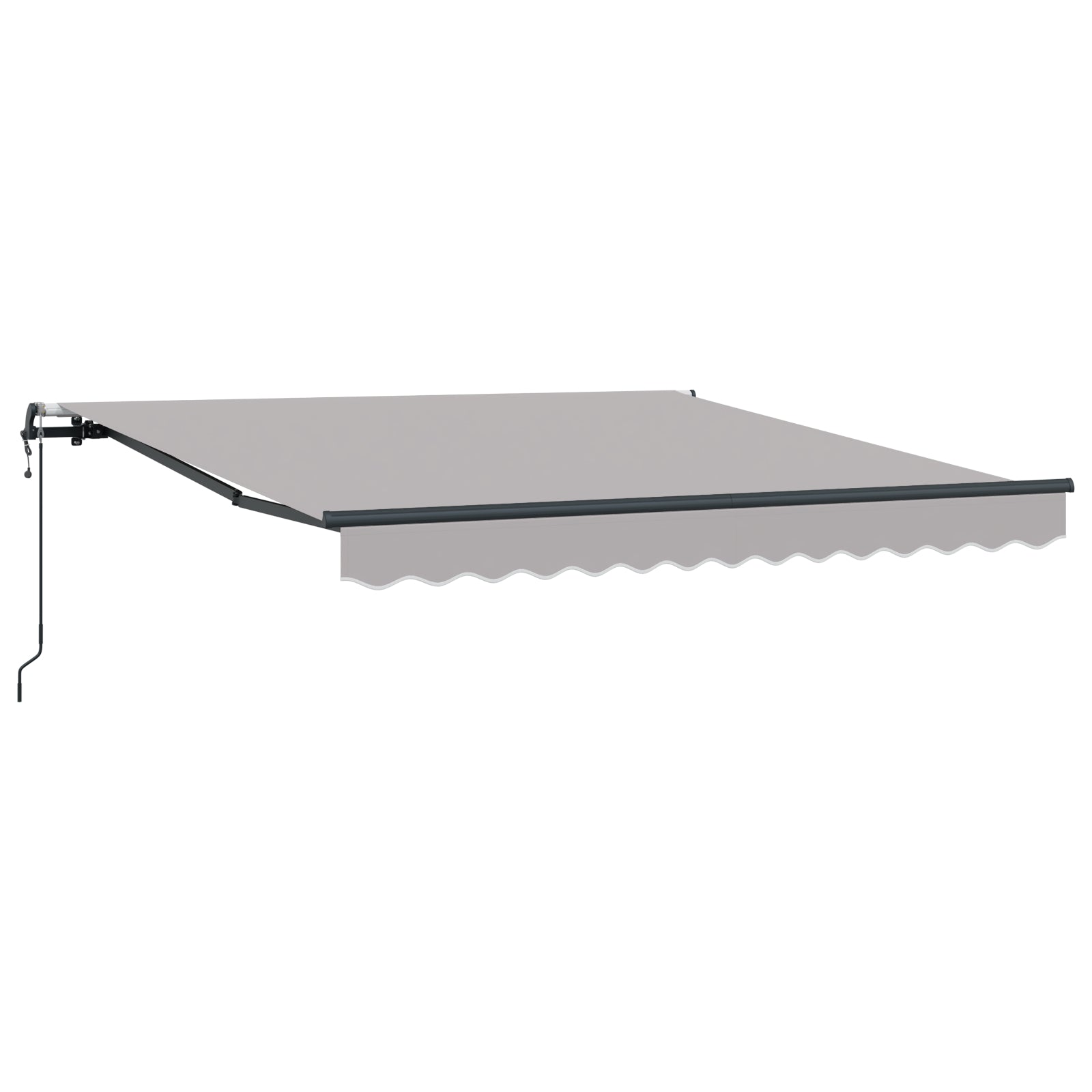 Automatisk Uttrekkbar Markise Lysegrå 300x250 cm, vidaXL Markiseduk for 3x2.5 m Ramme Lysegrå