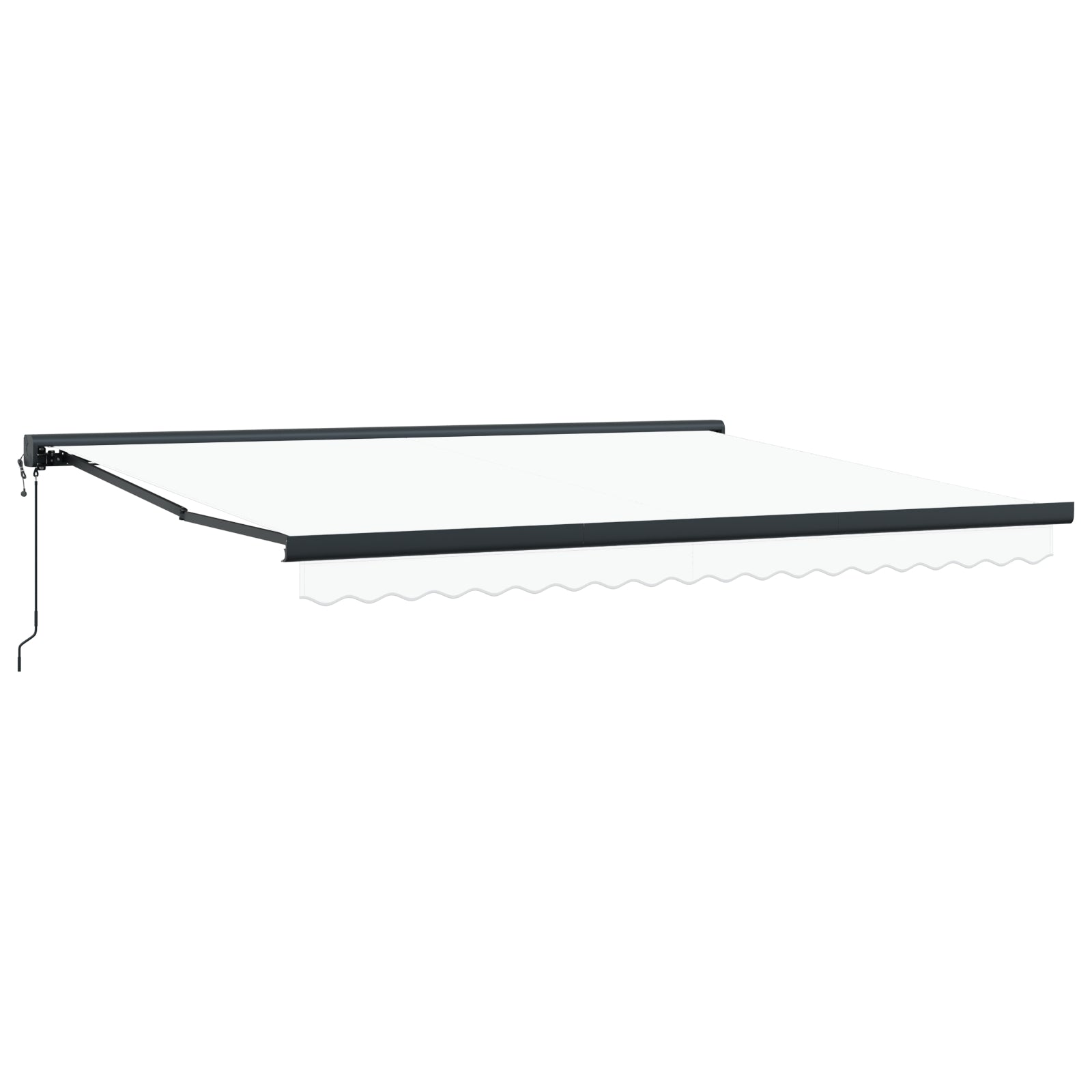 Automatisk Uttrekkbar Markise Hvit 400x300 cm, vidaXL Markise Erstatningsstoff for 4x3 m Ramme Hvit