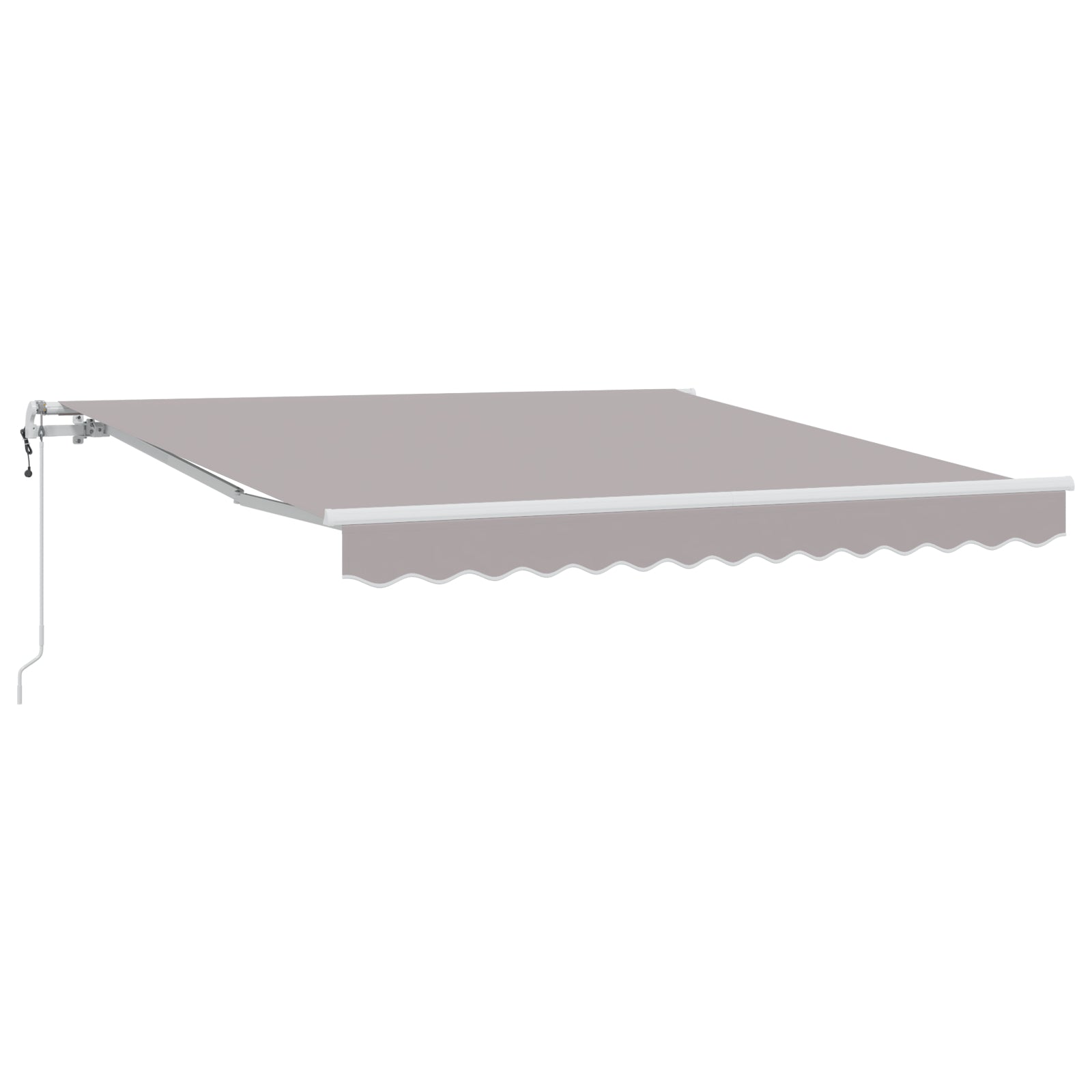 Automatisk Uttrekkbar Markise Lysegrå 300x250 cm, vidaXL Markise Erstatningsstoff for 3x2.5 m Ramme Lysegrå