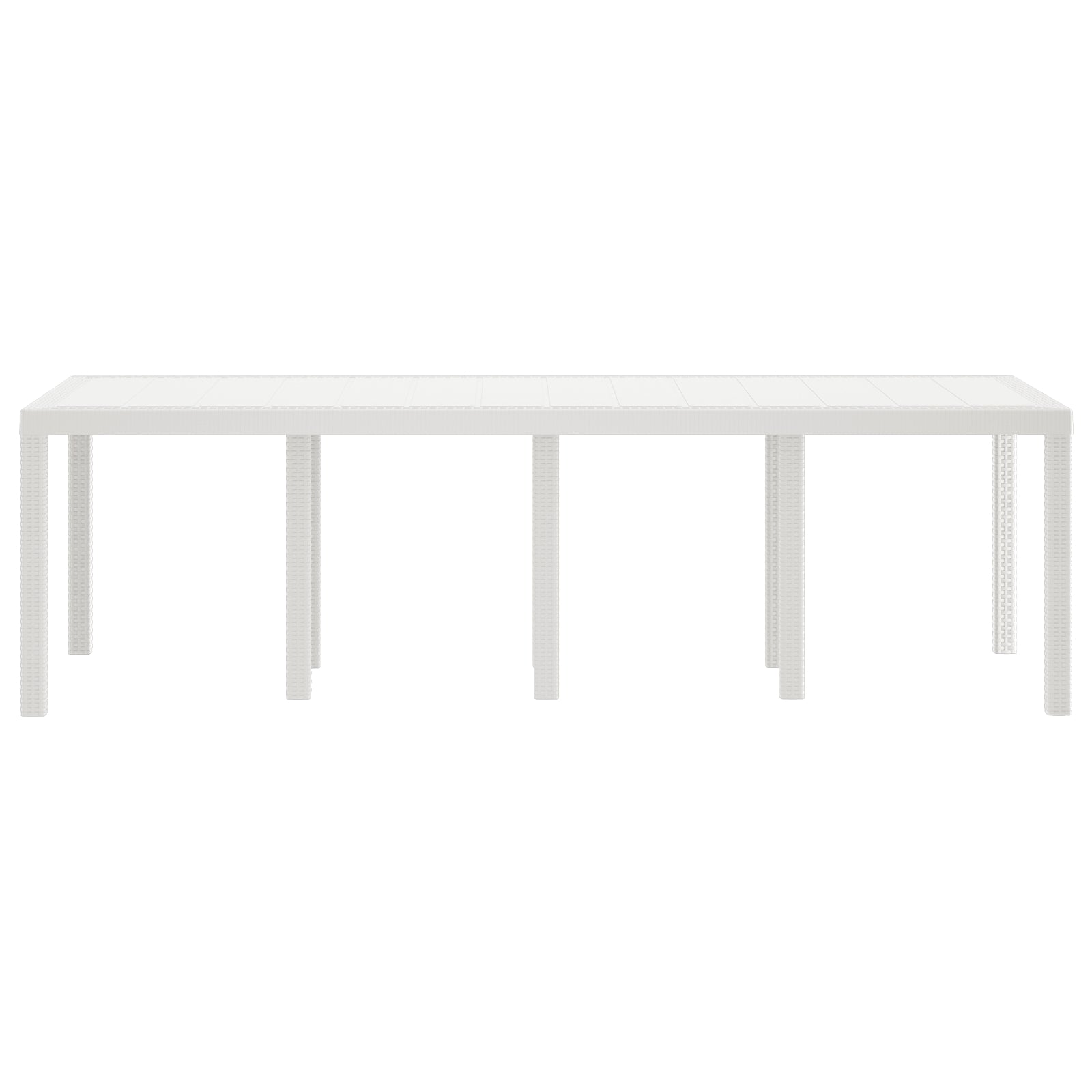 Hagebord Hvit 250x100x73 cm Poly Rattan, vidaXL Hagebord Hvit 100x100x73 cm Poly Rattan, vidaXL Hagebord Hvit 150x100x73 cm Poly Rattan