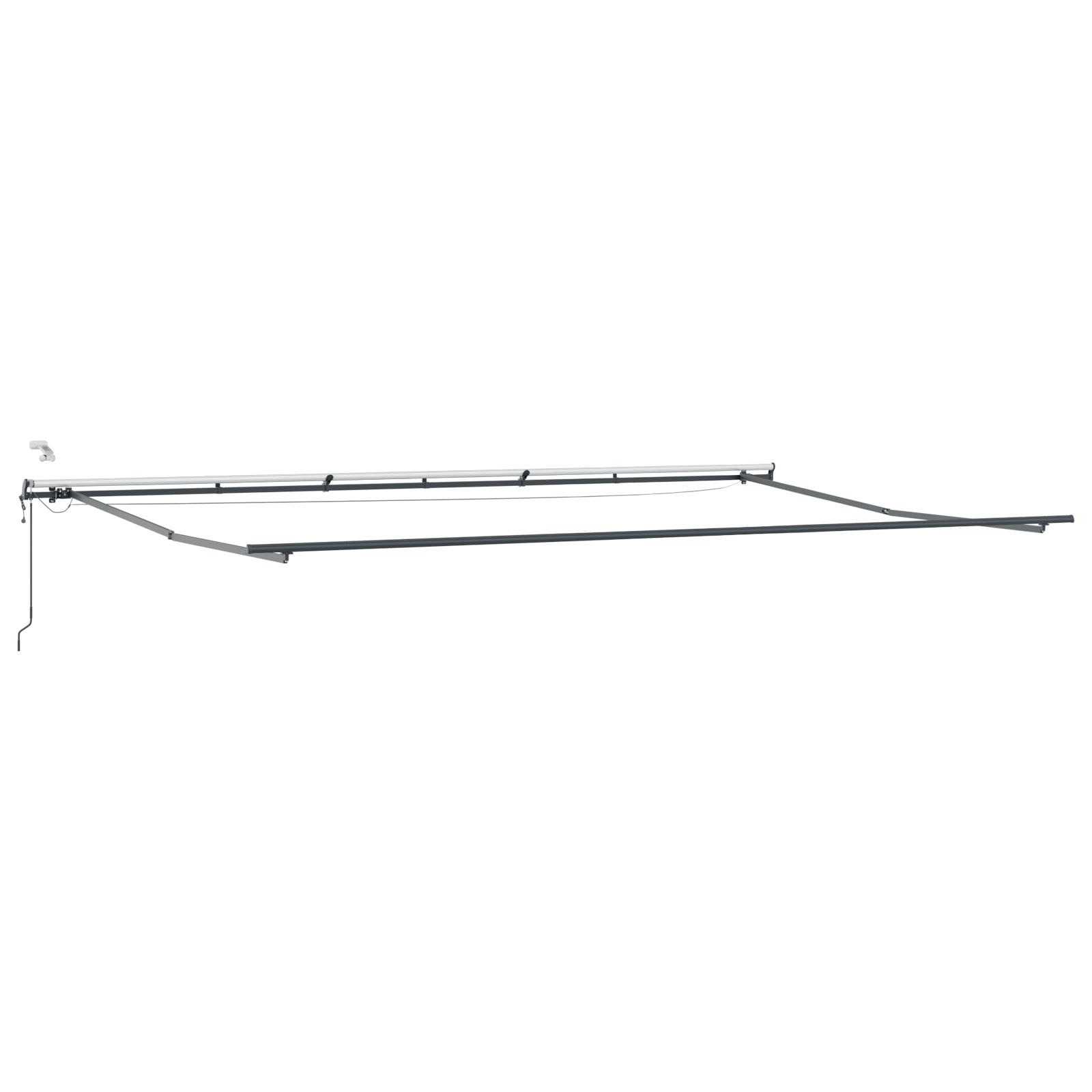 Automatisk Uttrekkbar Markise med LED Oransje og Brun 600x300 cm