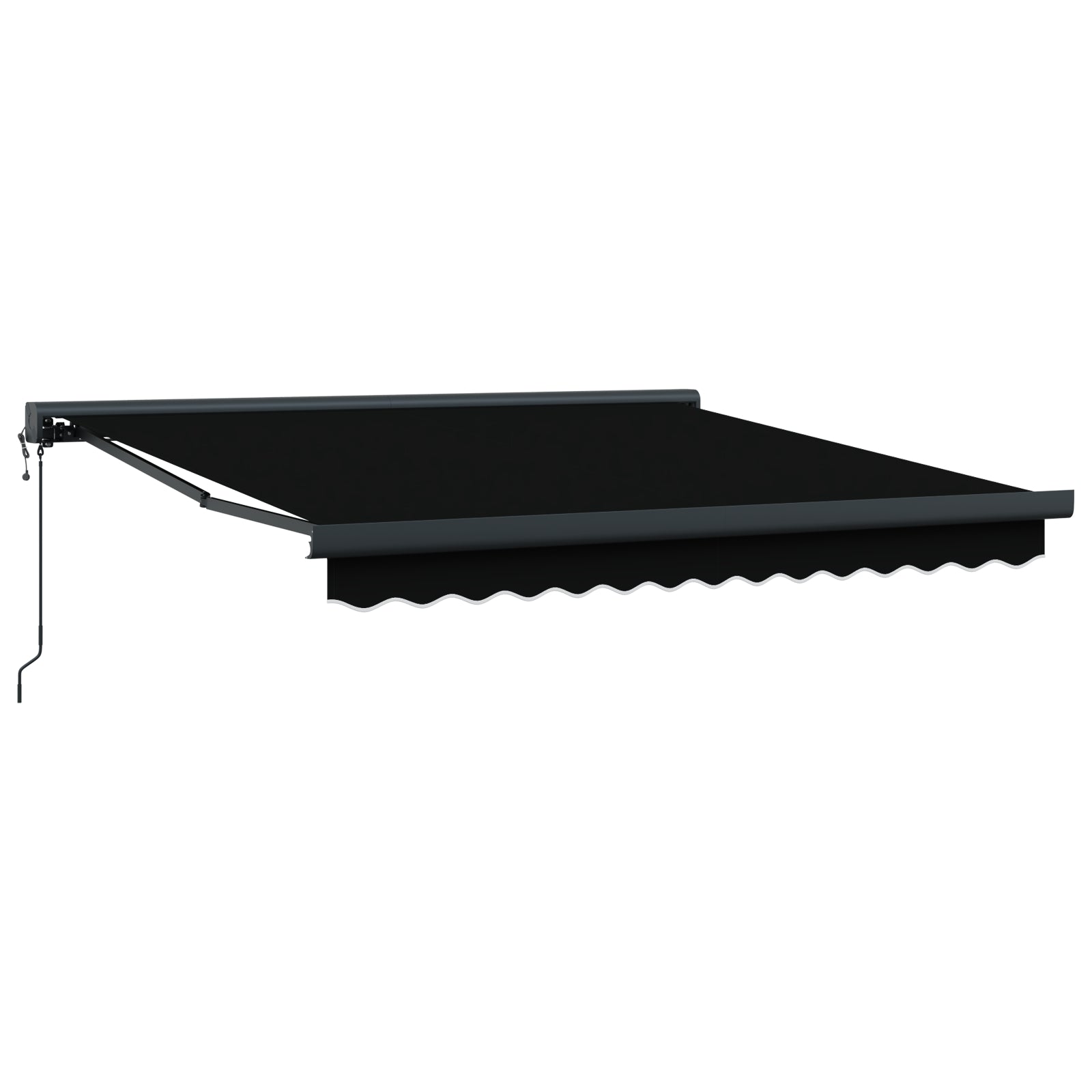 Automatisk Uttrekkbar Markise Svart 350x250 cm, vidaXL Markise Erstatningsstoff for 3,5x2,5 m Ramme Svart