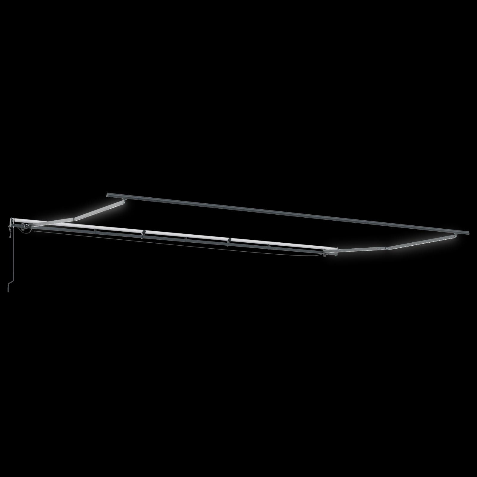 Automatisk Uttrekkbar Markise med LED Gul og Oransje 600x300 cm