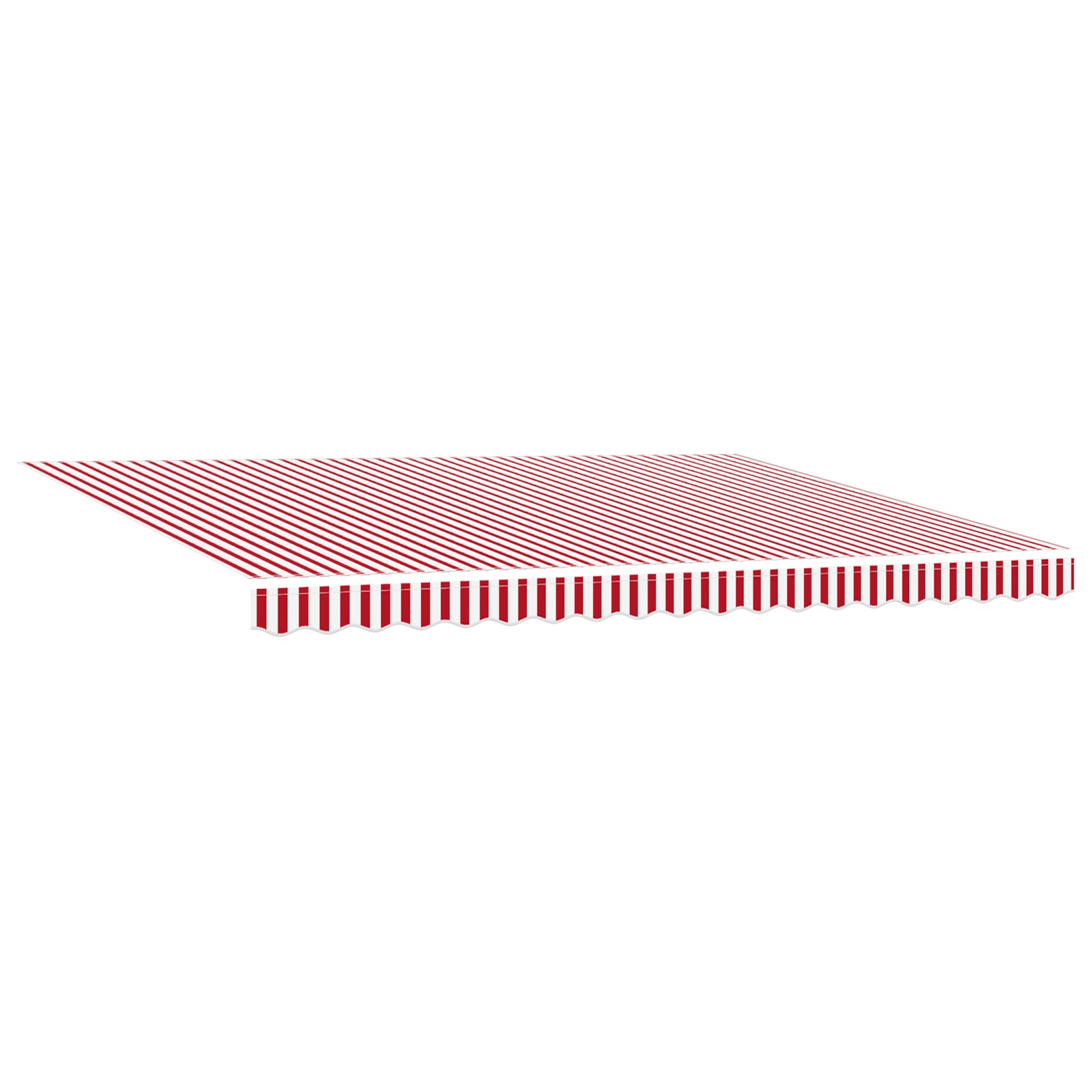 Automatisk Uttrekkbar Markise med LED Rød og Hvit Stripe 450x350 cm