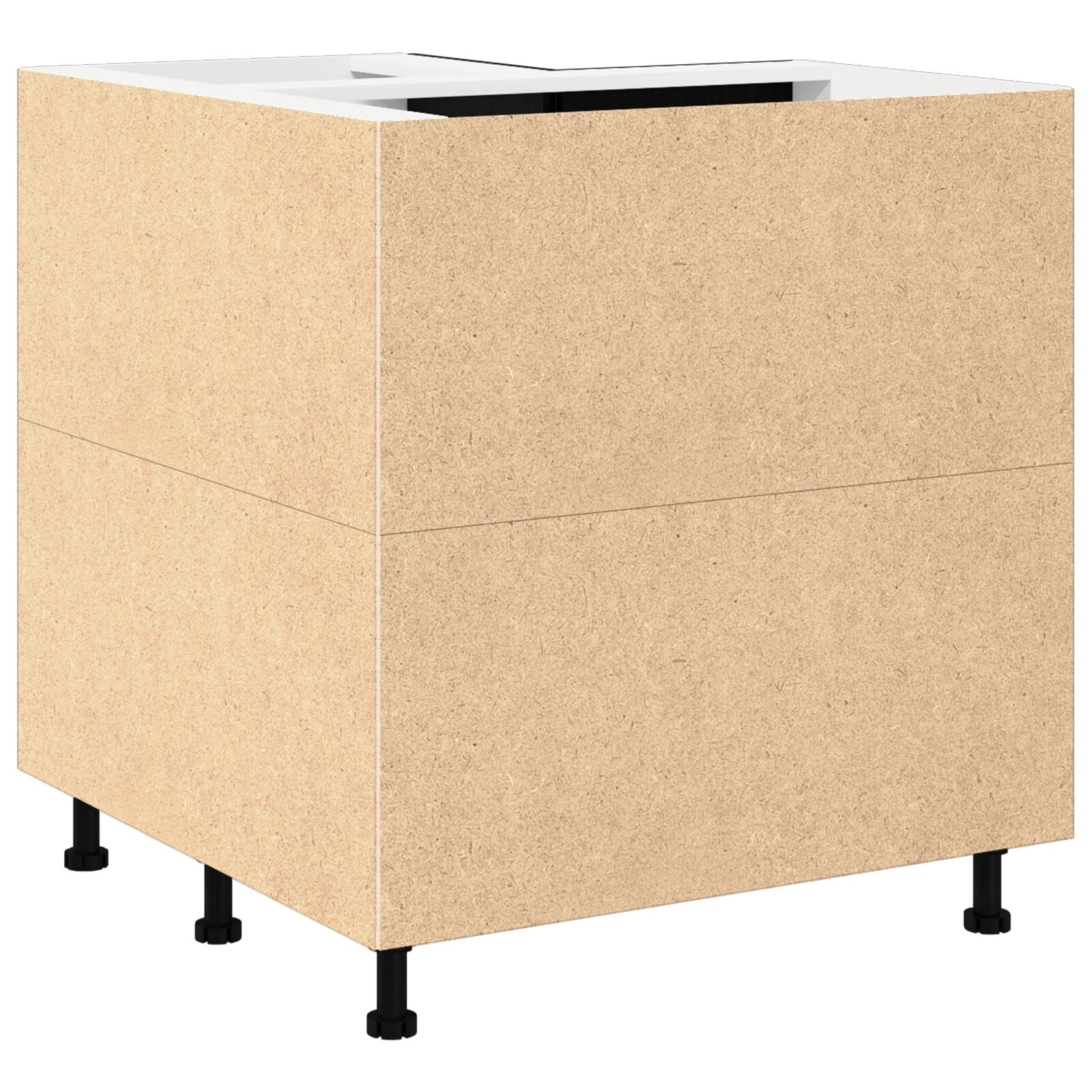 Sort Eik Hjørnebunnskap - 75.5x75.5x81.5 cm