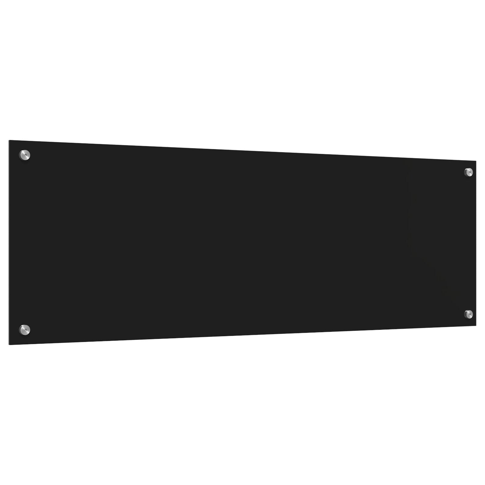 Kjøkkenbakgrunnsvegg Svart 120x40x0,6 cm Herdet Glass