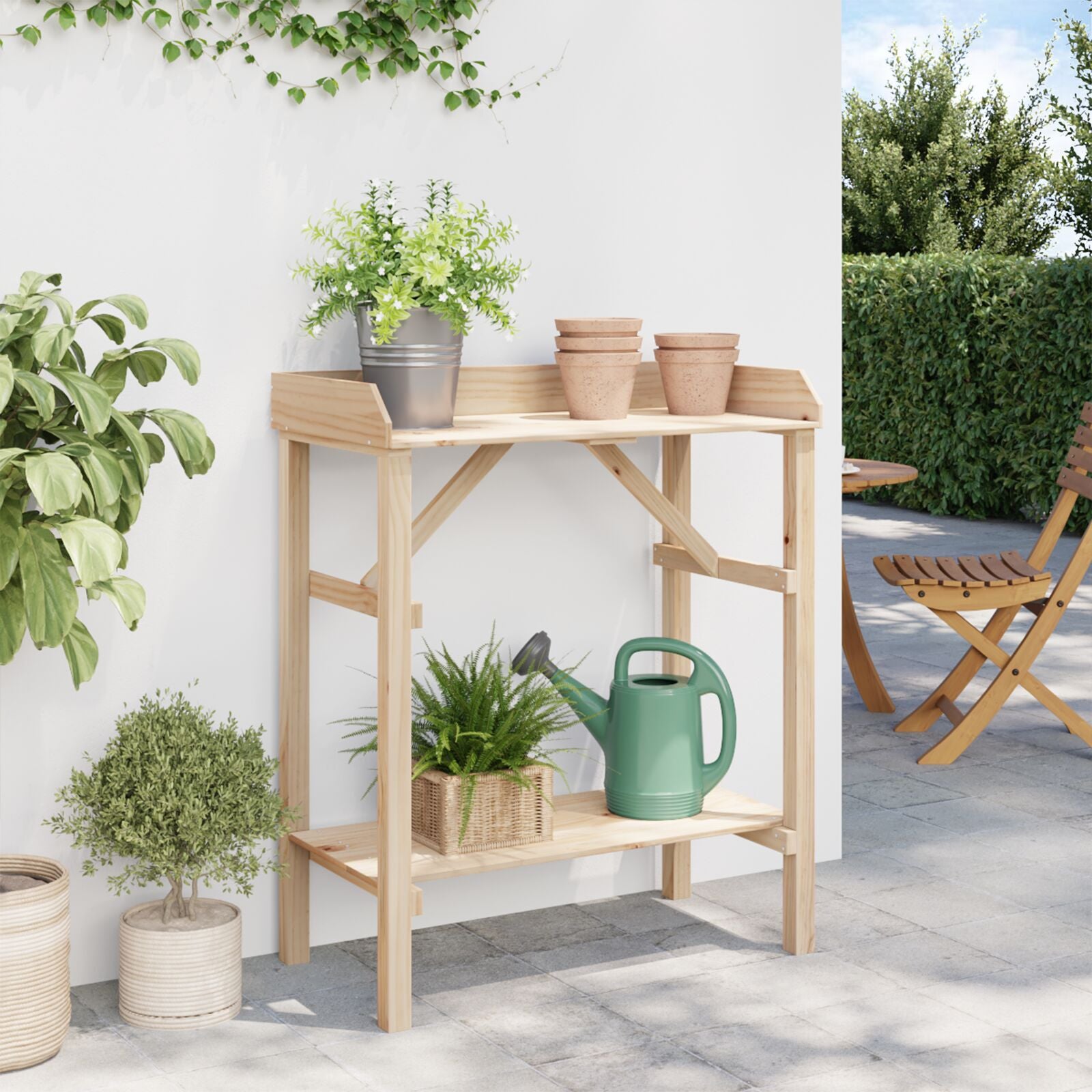 Hagepottebord 75x40x90 cm Solid Tre Furu