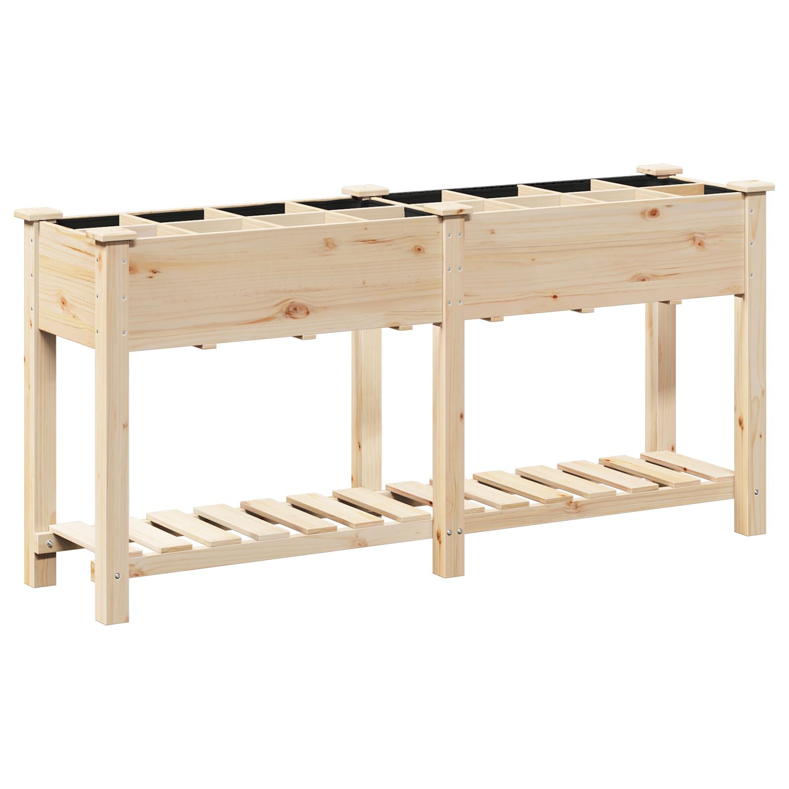 Hageplanter med Ruter 161x43x76 cm Massivt Furu