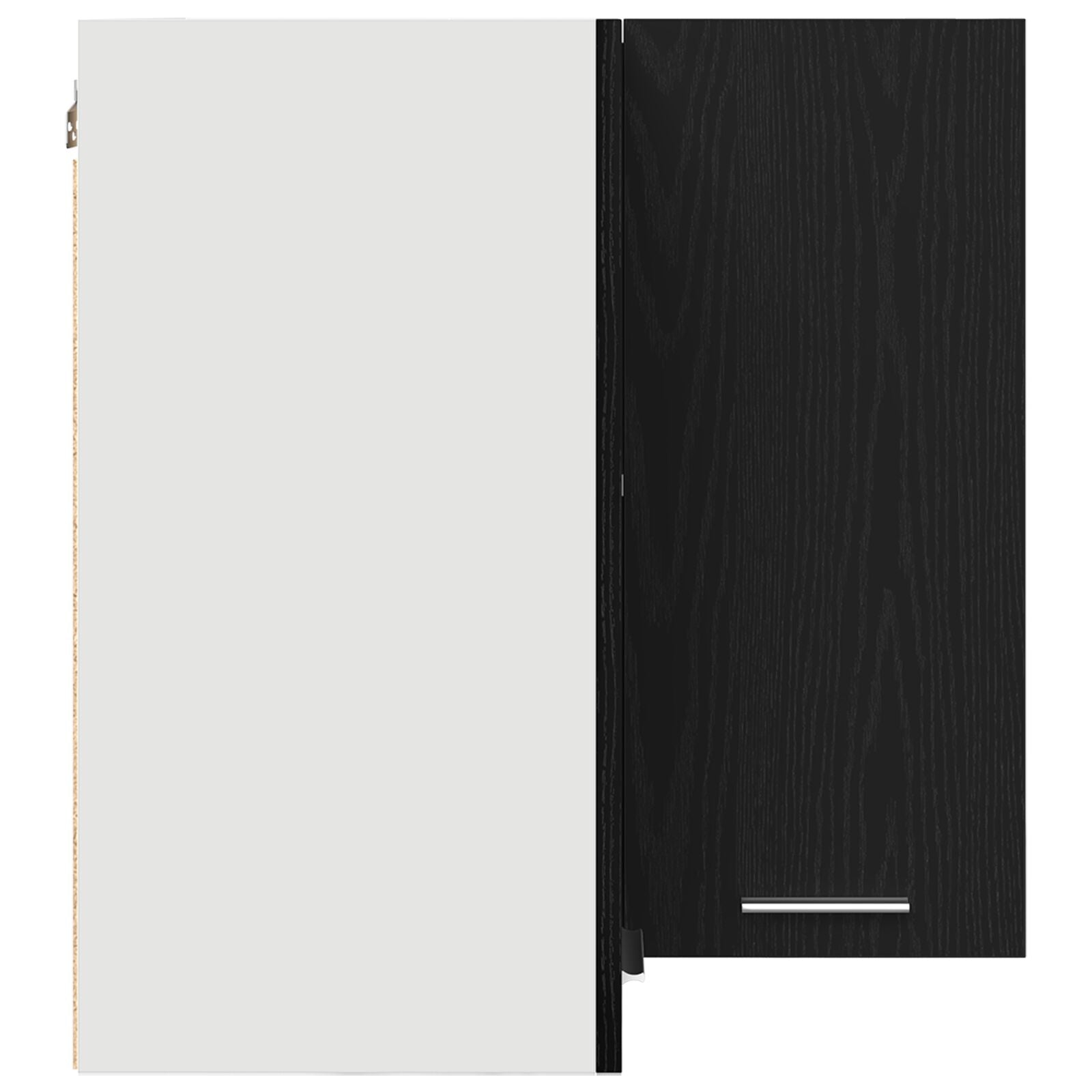 Hjørneskap - Svart Eik - 57x57x60 cm - Laget av Konstruert Tre