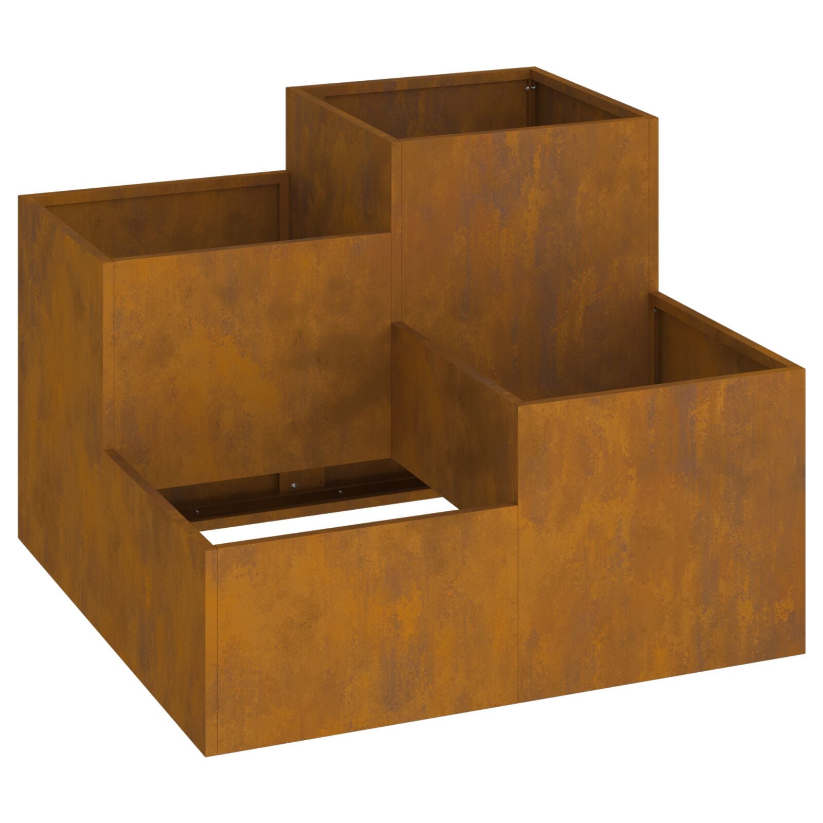 Hagekasse 100x100x60 cm Værbestandig Stål