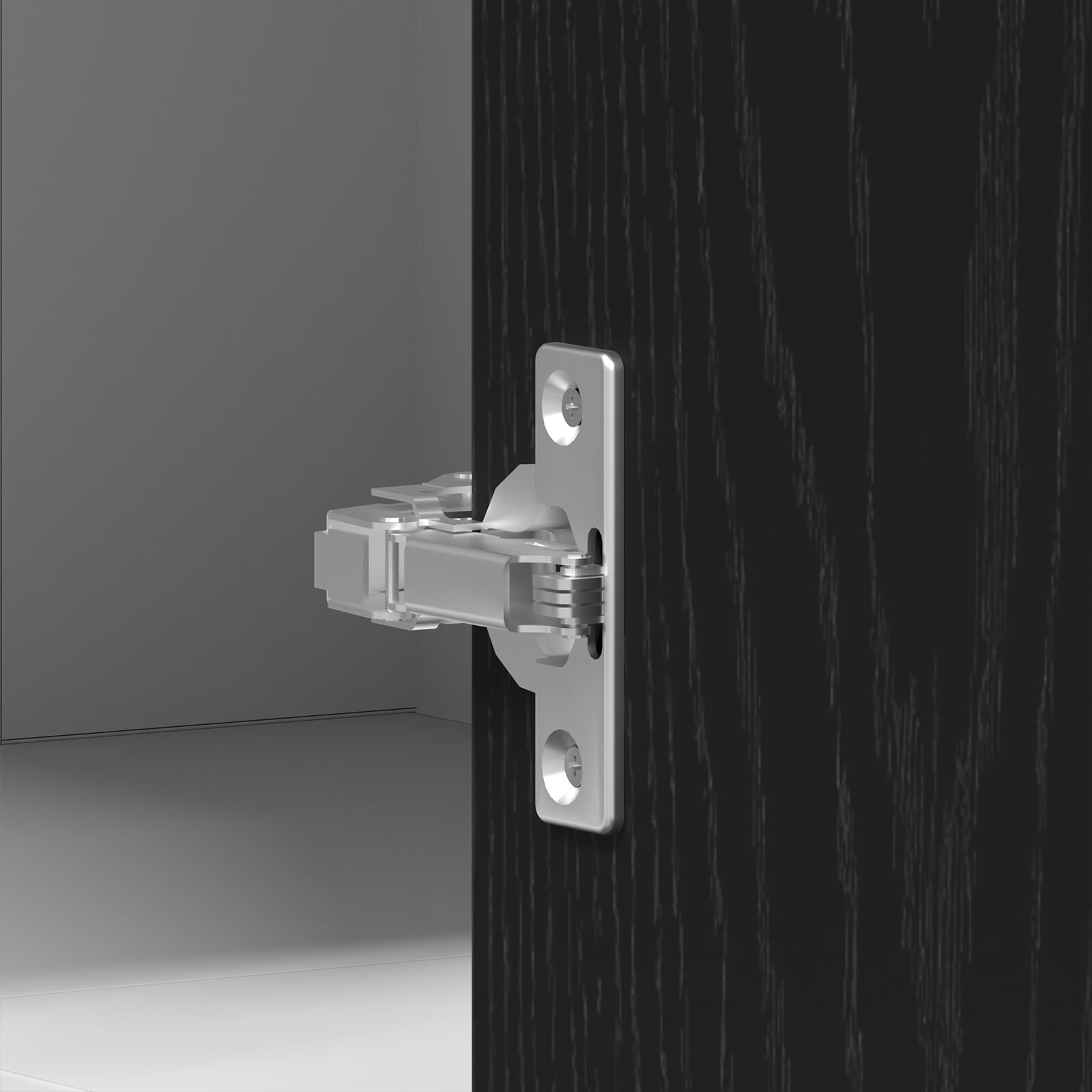 Hjørneskap - Svart Eik - 57x57x60 cm - Laget av Konstruert Tre