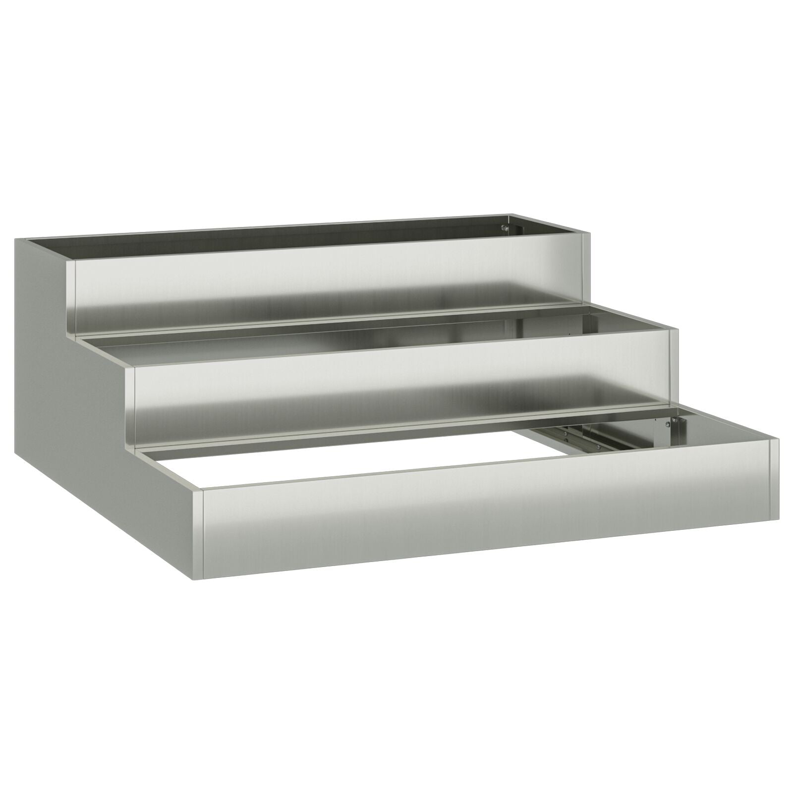 hageplantekasse 3-nivå 90x90x35 cm Galvanisert stål